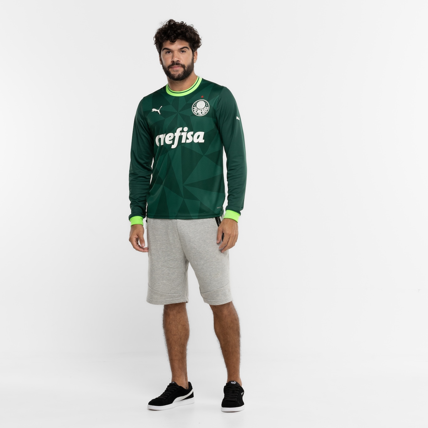 Camisa Manga Longa do Palmeiras I 23 Puma Masculina Torcedor - Foto 4