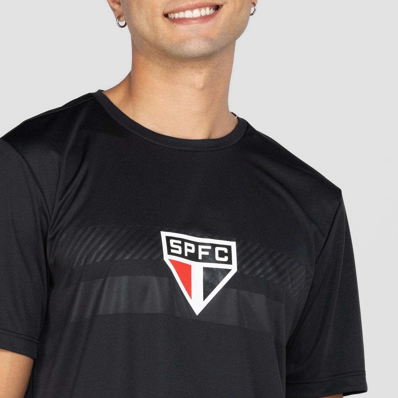 Camiseta do São Paulo Masculina Embossed - Foto 6