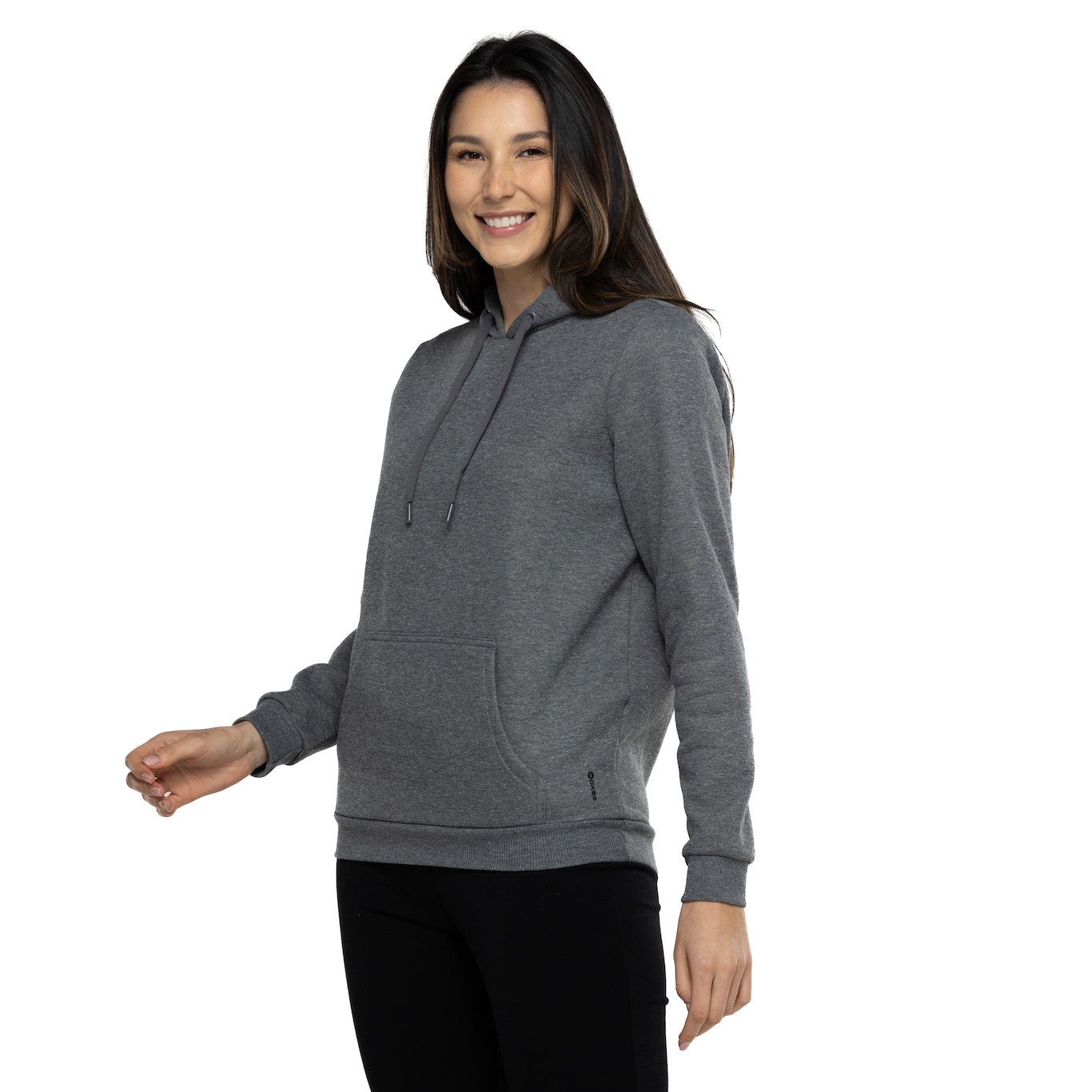 Blusa de Moletom Feminino Oxer com Capuz Canguru Fleece - Video 1