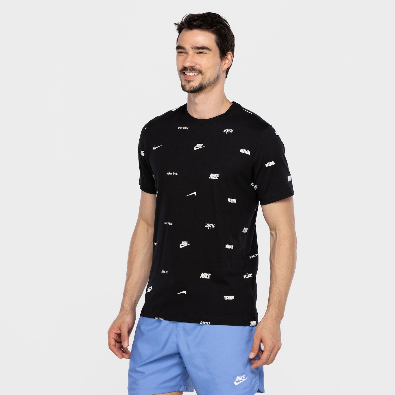 Camiseta Masculina Nike Sportswear Tee Club Aop - Foto 5