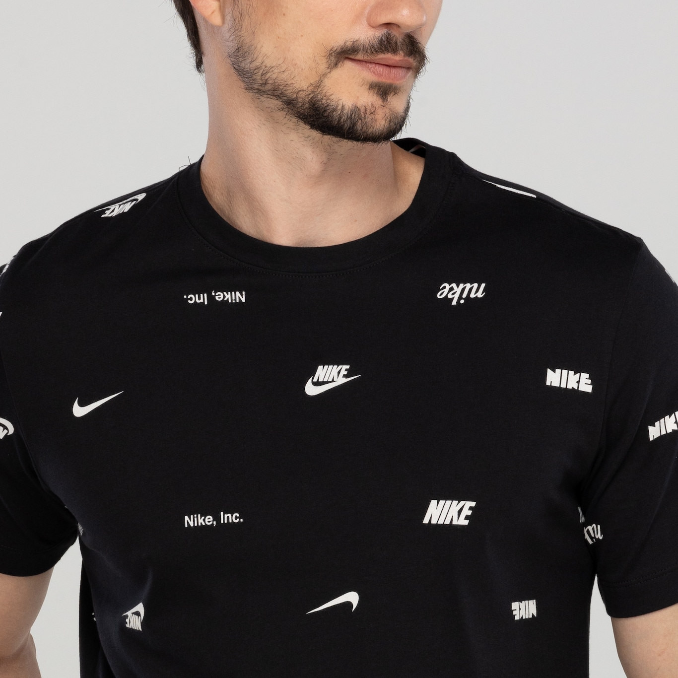 Camiseta Masculina Nike Sportswear Tee Club Aop - Foto 6