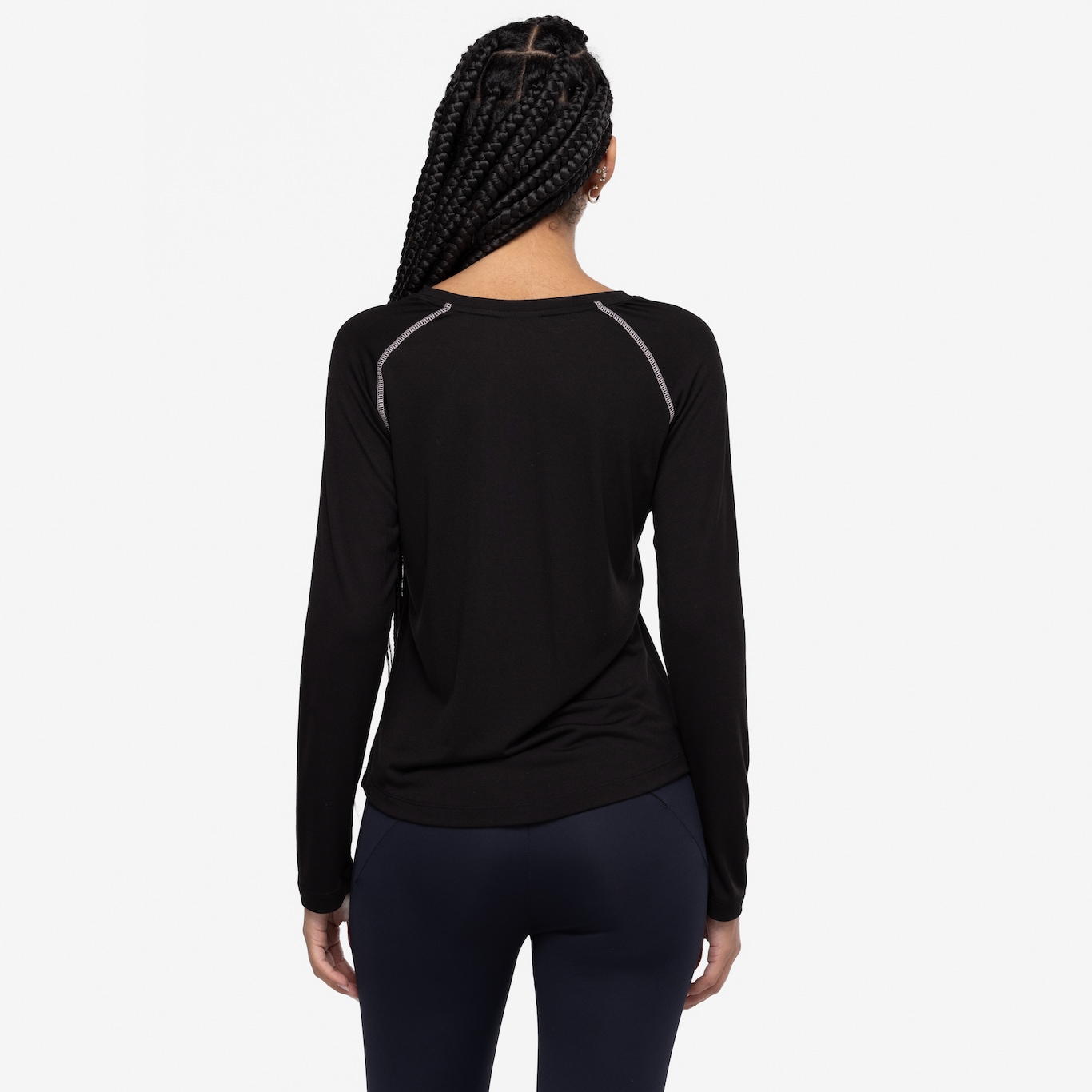 Camiseta Feminina ASICS Manga Longa Mescla Eco Modal - Foto 3