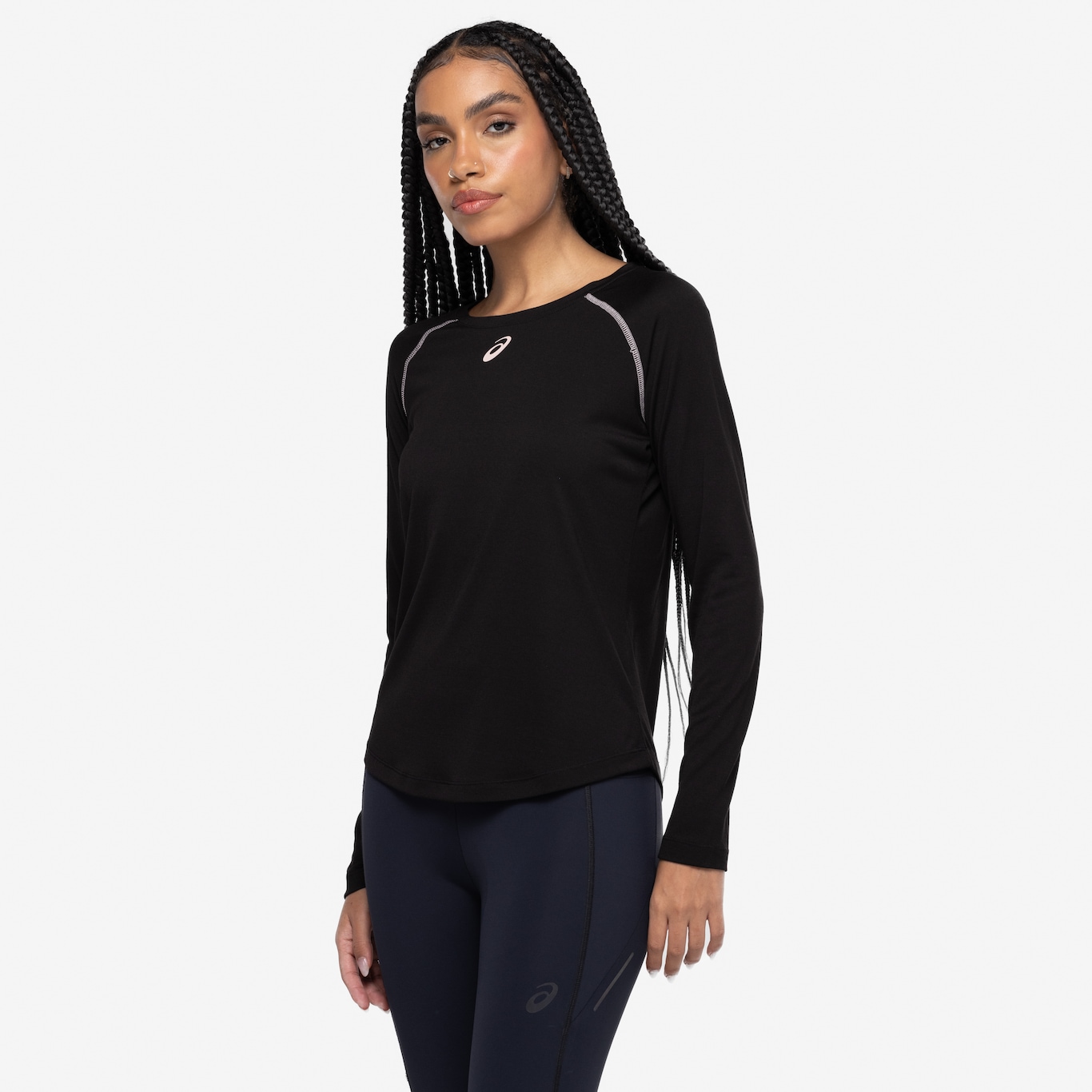 Camiseta Feminina ASICS Manga Longa Mescla Eco Modal - Foto 6