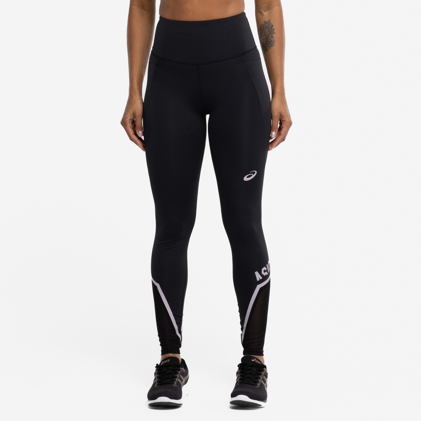 Calça Legging Feminina ASICS Recorte e Textura Alta Compressão - Foto 4