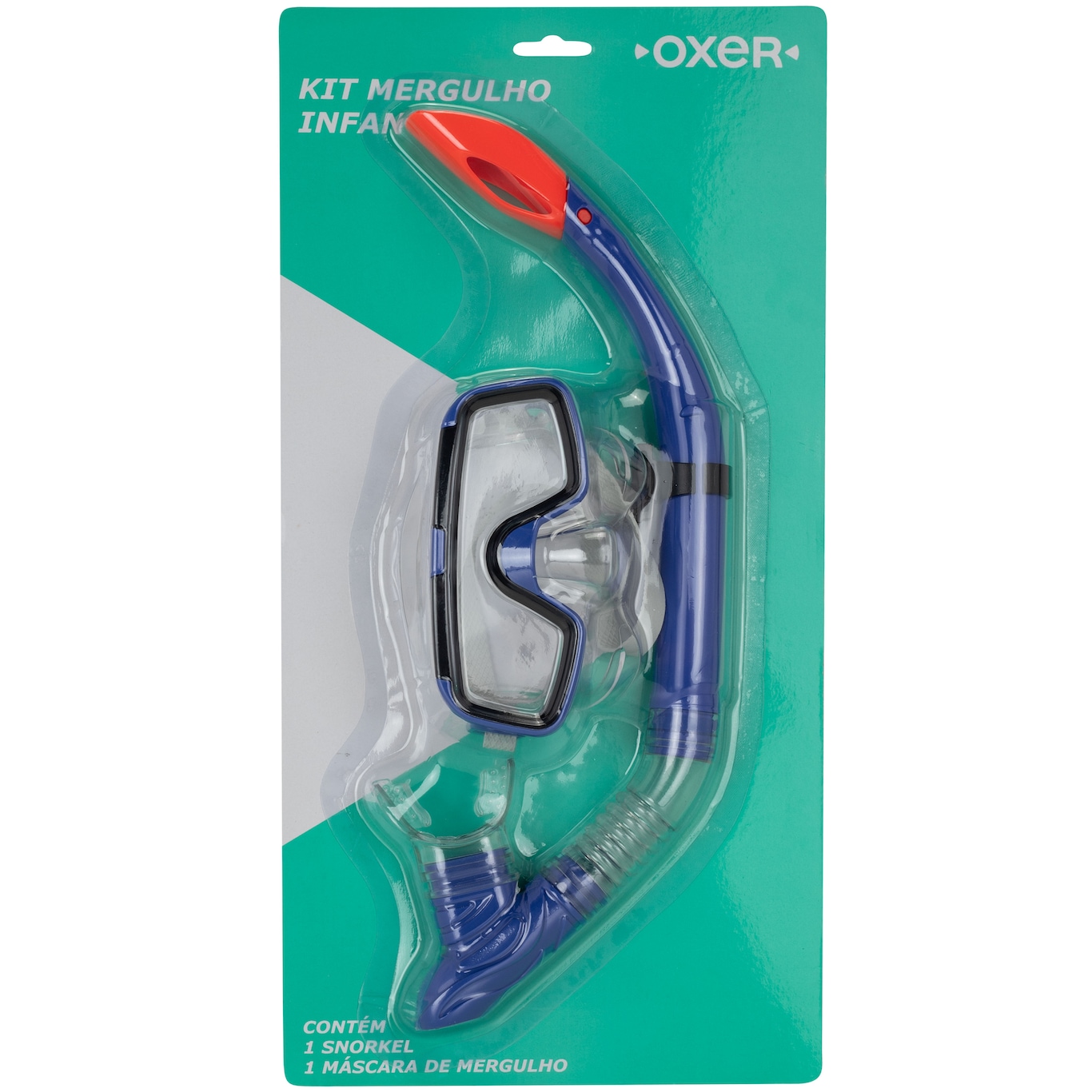 Kit de Mergulho Oxer Polybag Snorkel e Máscara Infantil - Foto 1