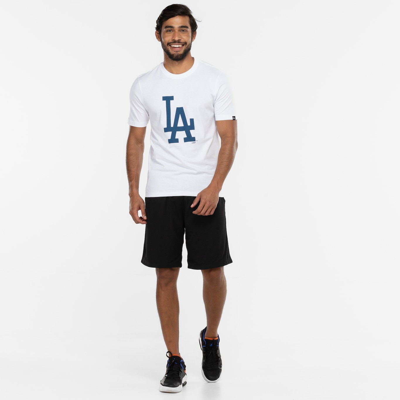 Camiseta Los Angeles Dodgers Masculina New Era Manga Curta Logo - Foto 4