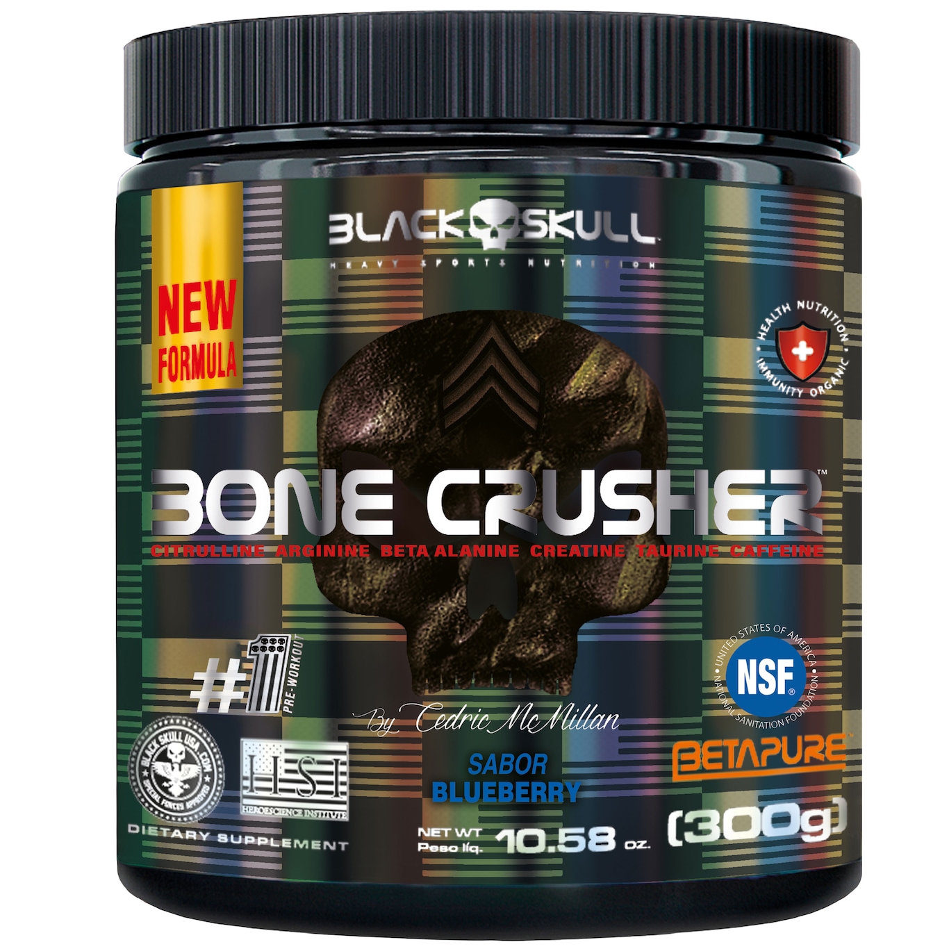 Bone Crusher Black Skull Blueberry - 300 gramas - Foto 1