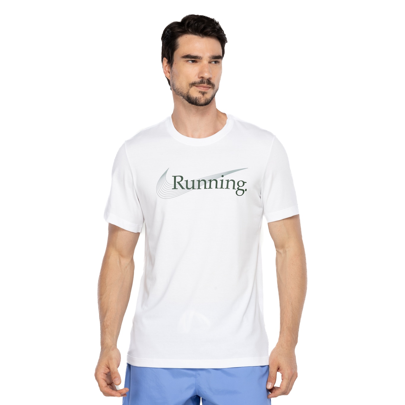 Camiseta Nike Dri-Fit Run Division Miler Masculino - Preto/Branco