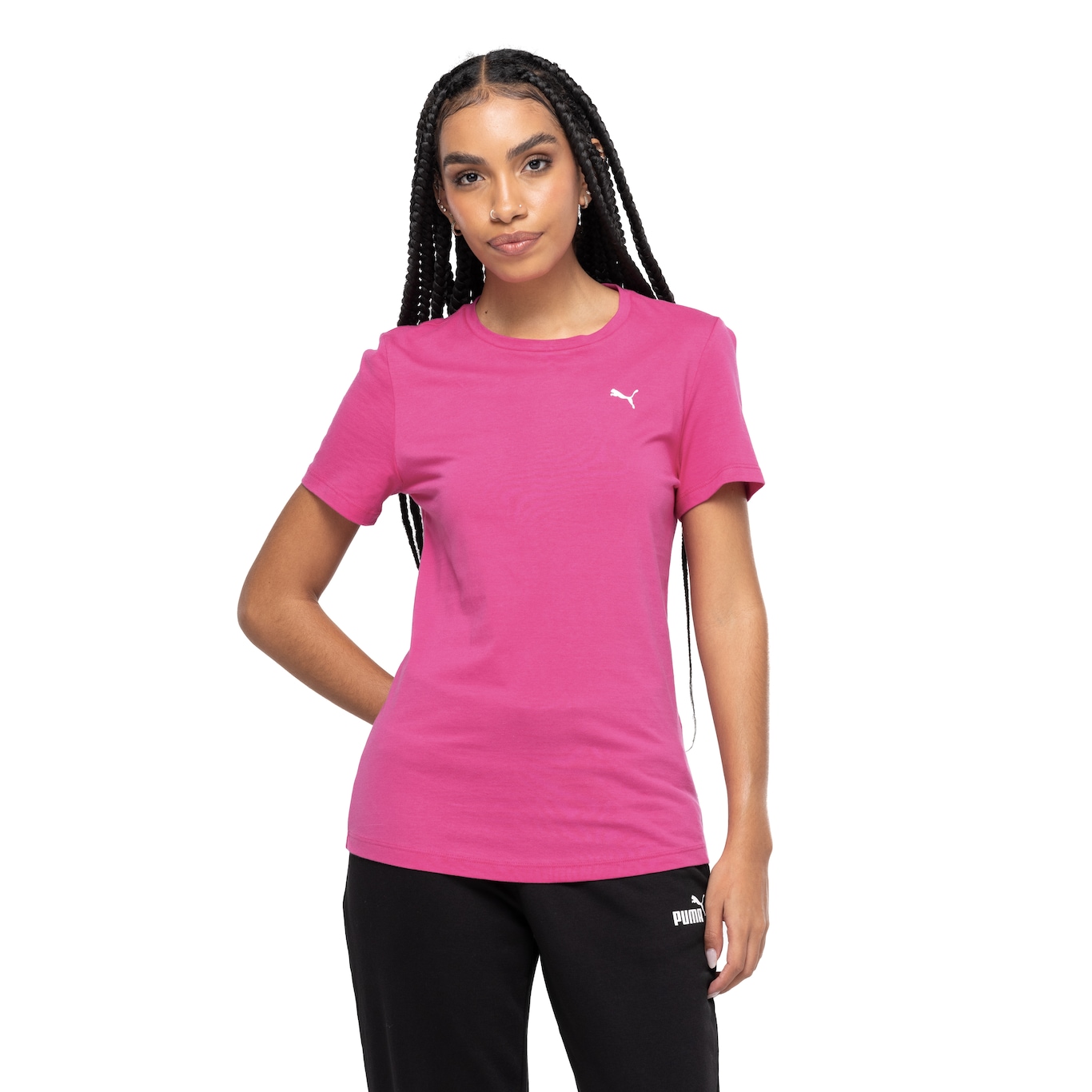 Camiseta Feminina Puma Essentials Small Cat Logo - Video 1