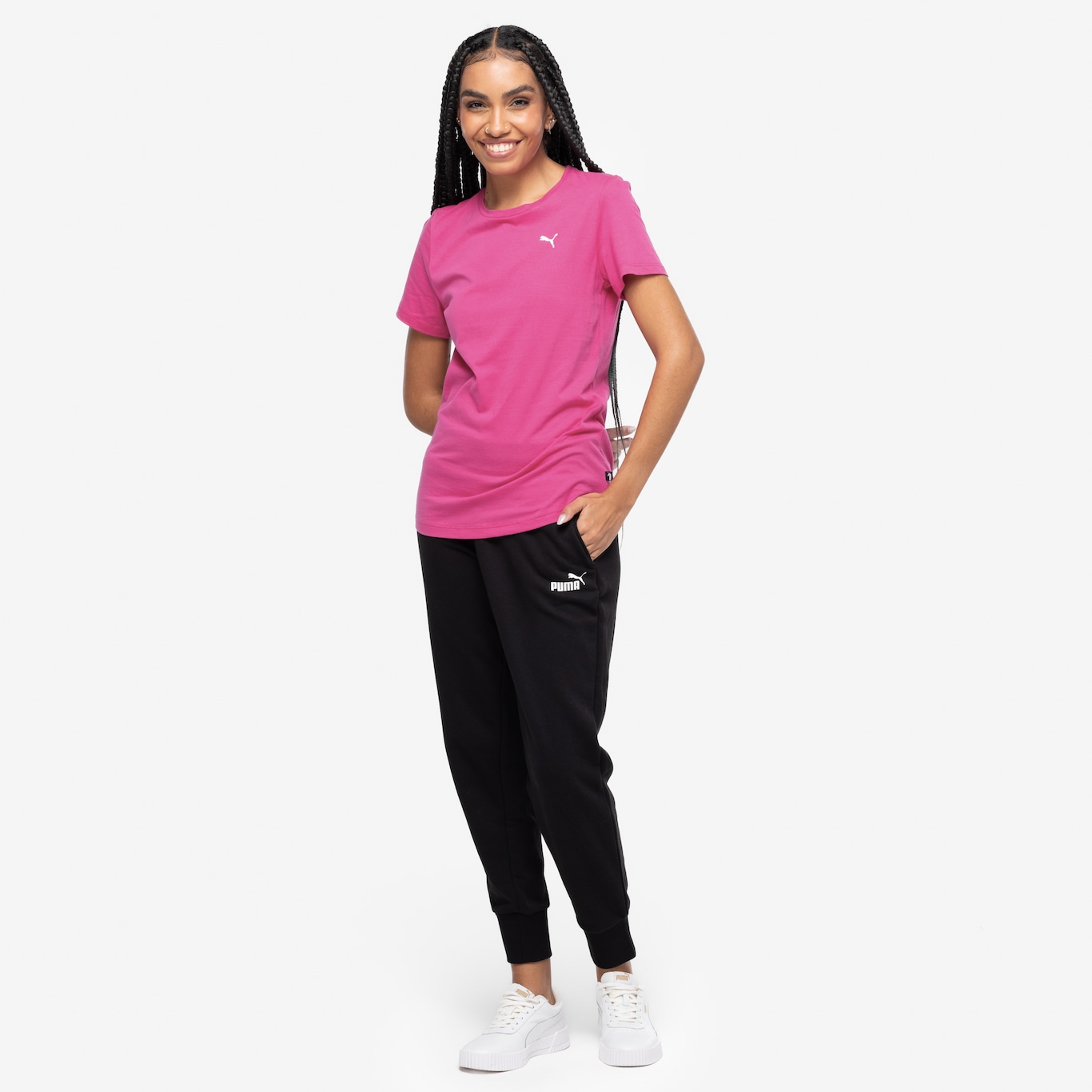 Camiseta Feminina Puma Essentials Small Cat Logo - Foto 4