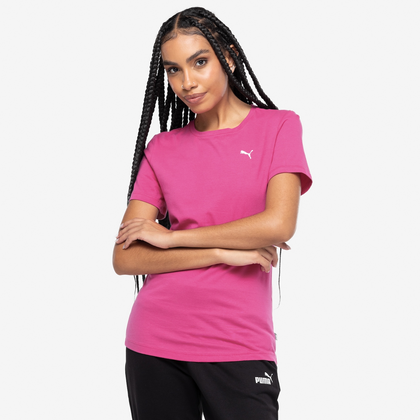 Camiseta Feminina Puma Essentials Small Cat Logo - Foto 5