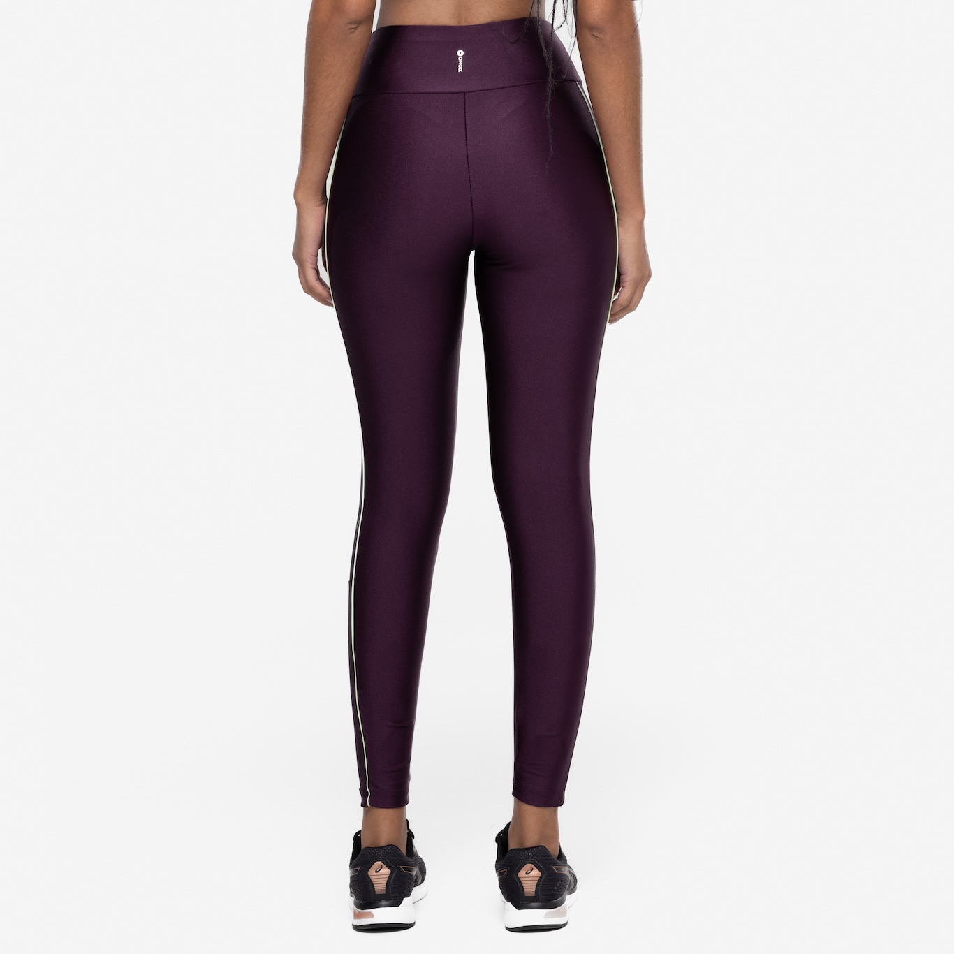 Calça Legging Feminina Oxer Brilho Vivo Lateral Cós Médio Média Compressão - Foto 2