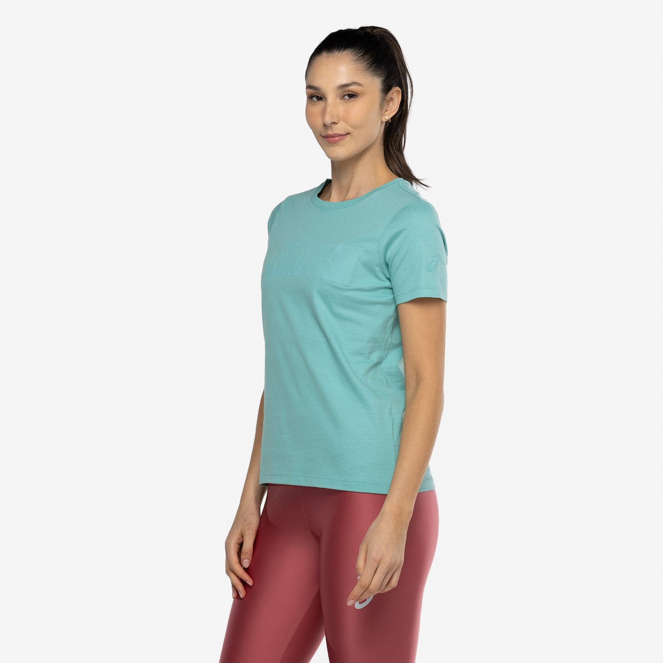 Camiseta Feminina ASICS Manga Curta Malha Cava Tradicional - Foto 6