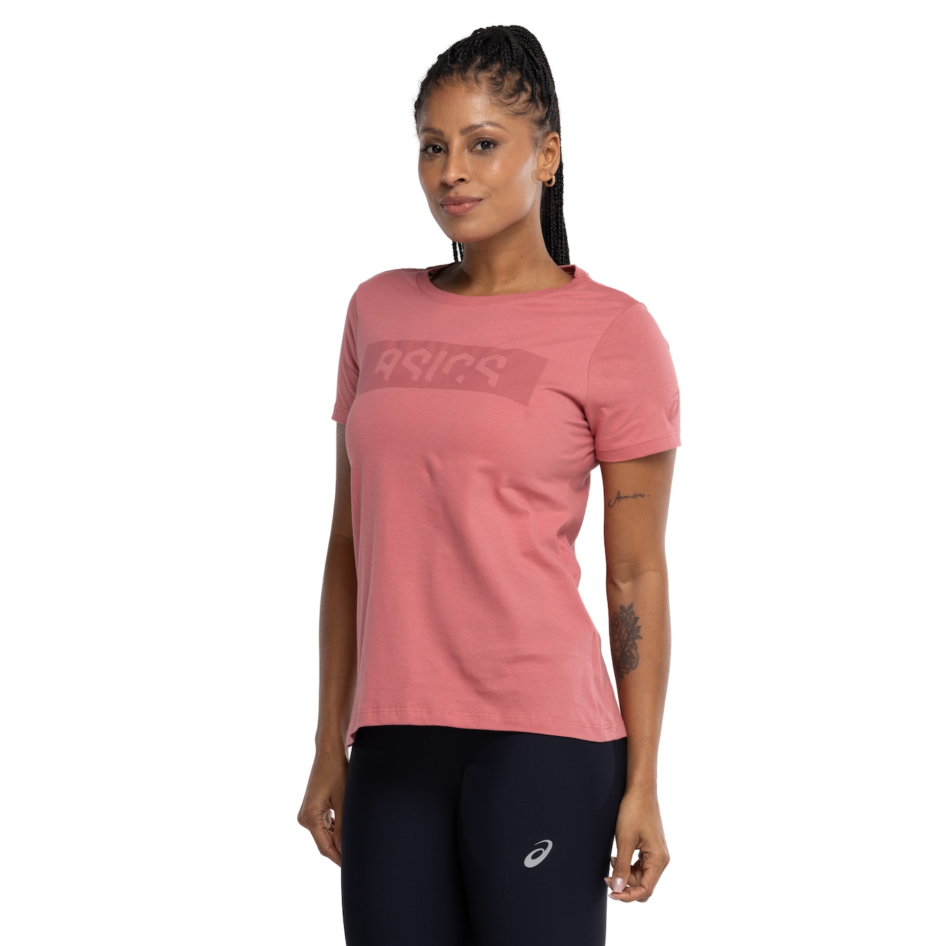 Camiseta Feminina ASICS Manga Curta Malha Cava Tradicional - Video 1