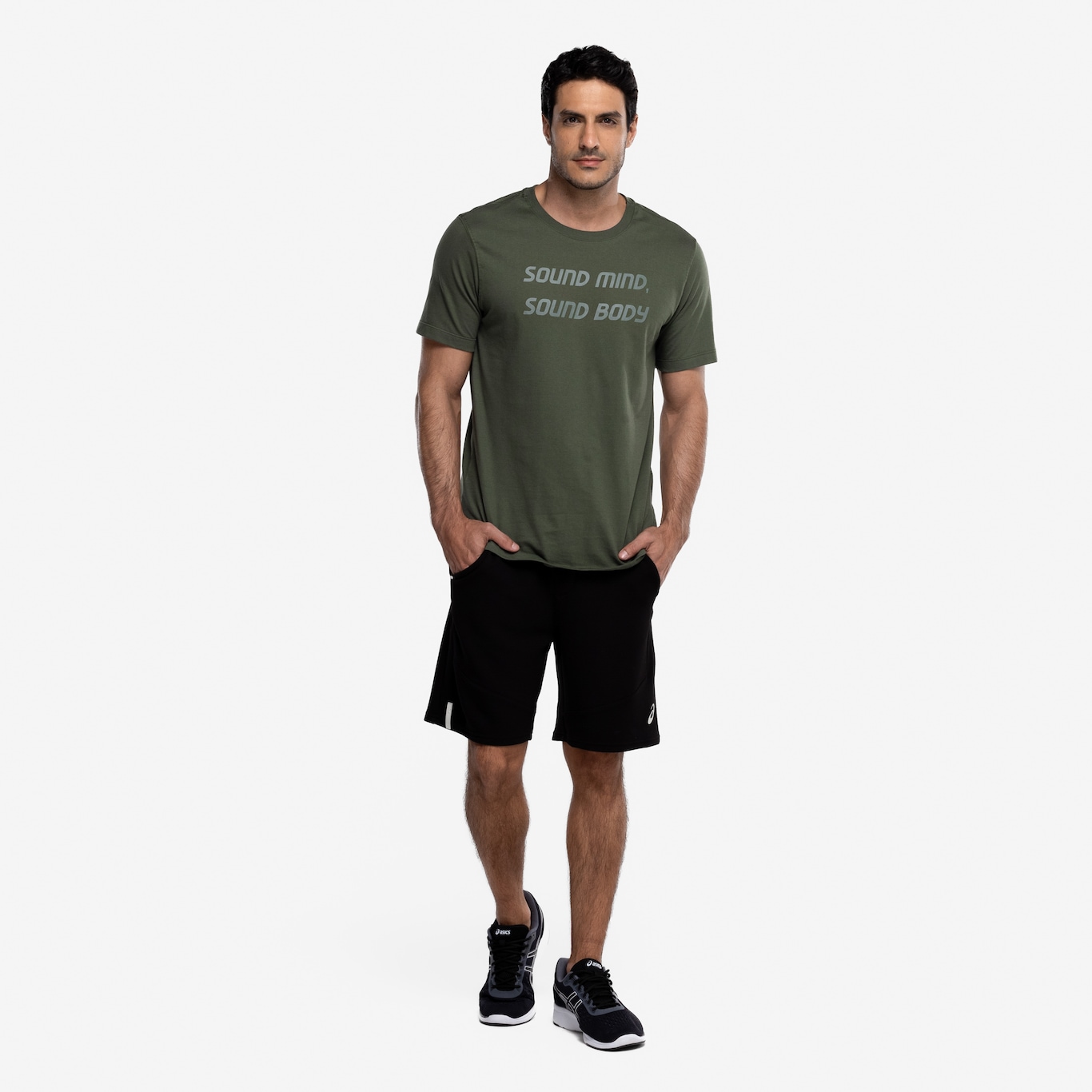 Camiseta Masculina ASICS Manga Curta Malha Box - Foto 4