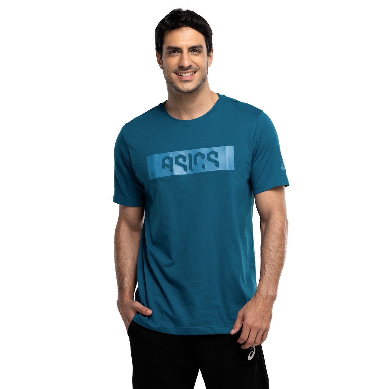 Camiseta Masculina ASICS Manga Curta Surton - Foto 1