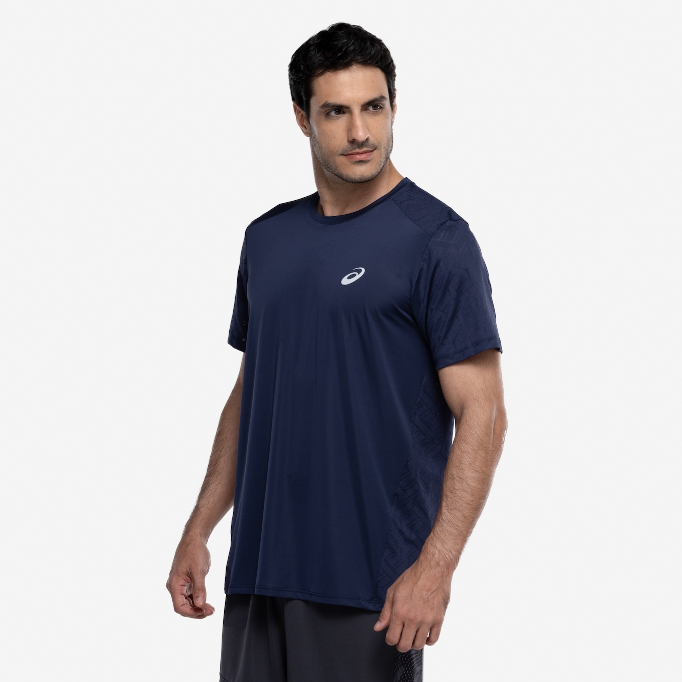 Camiseta Masculina ASICS Manga Curta Jacquard Anti Odor Cava Tradicional - Foto 5