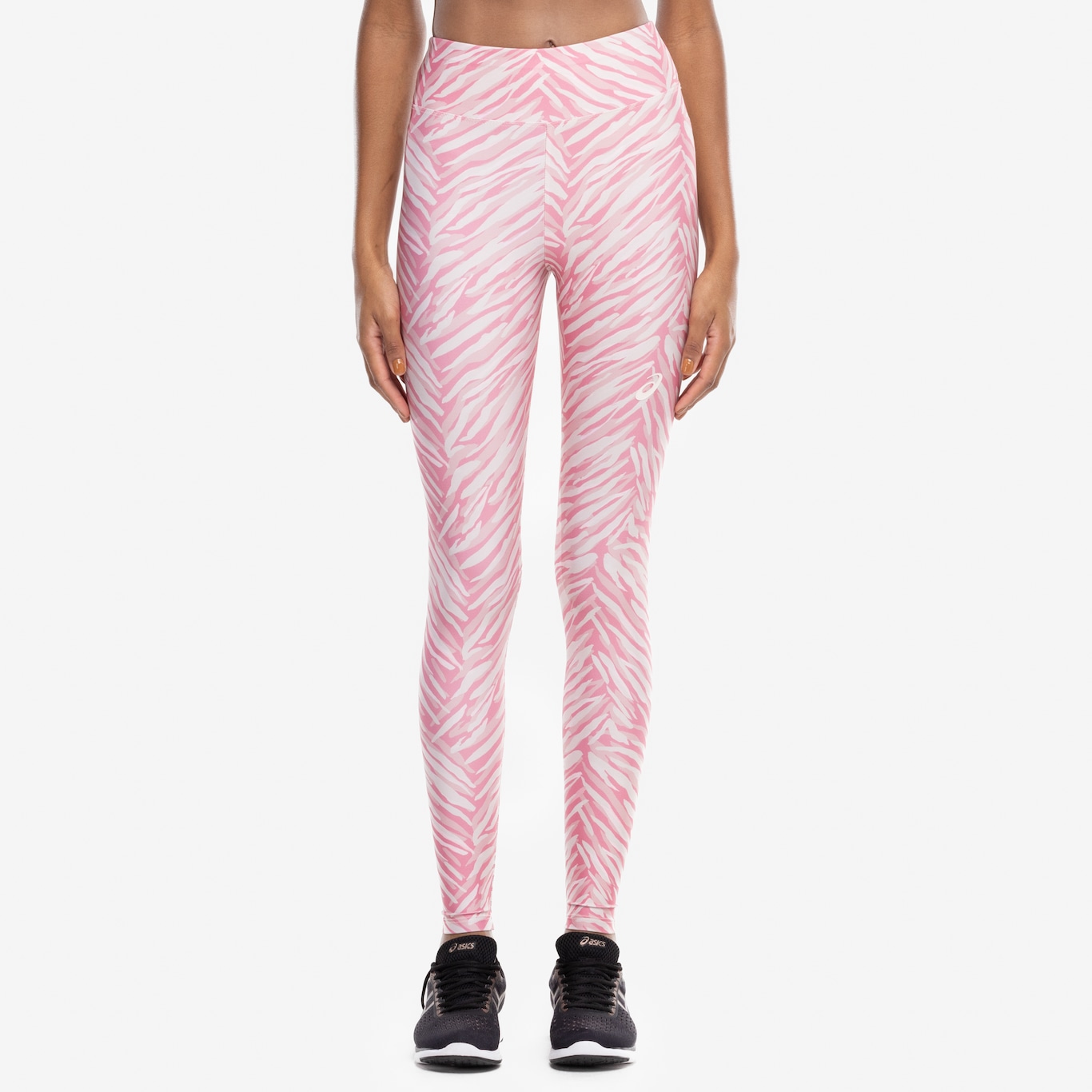 Calça Legging Feminina ASICS Baixa Sustentação Estampa Zebra - Foto 4