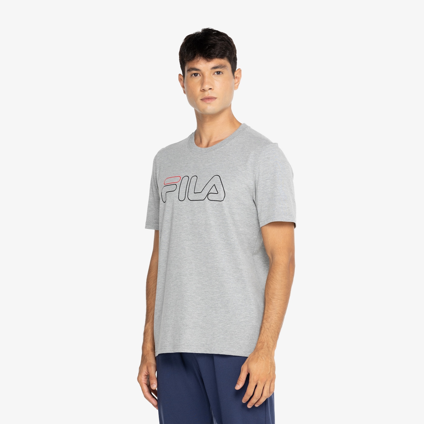 Camiseta Masculina Fila Manga Curta Letter Outline - Foto 5