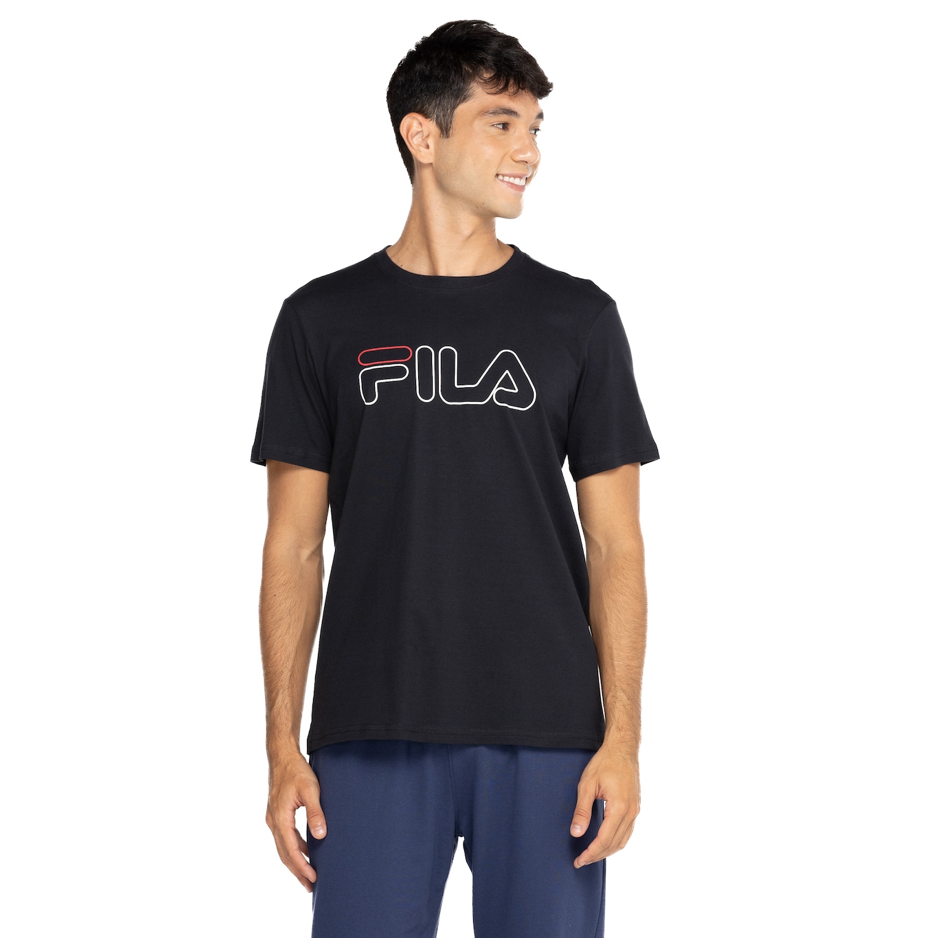 Camiseta Masculina Fila Manga Curta Letter Outline - Video 1