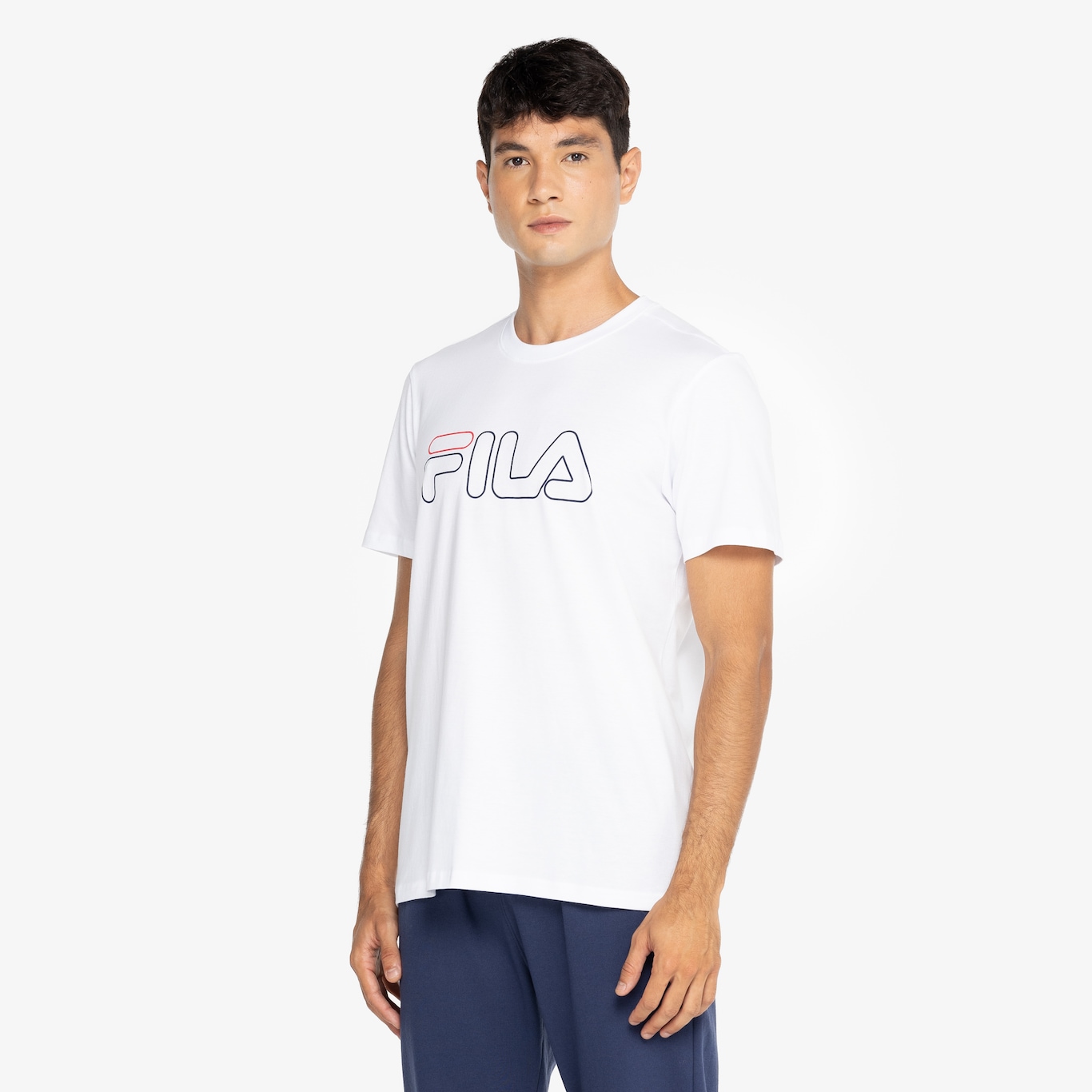 Camiseta Masculina Fila Manga Curta Letter Outline - Foto 4