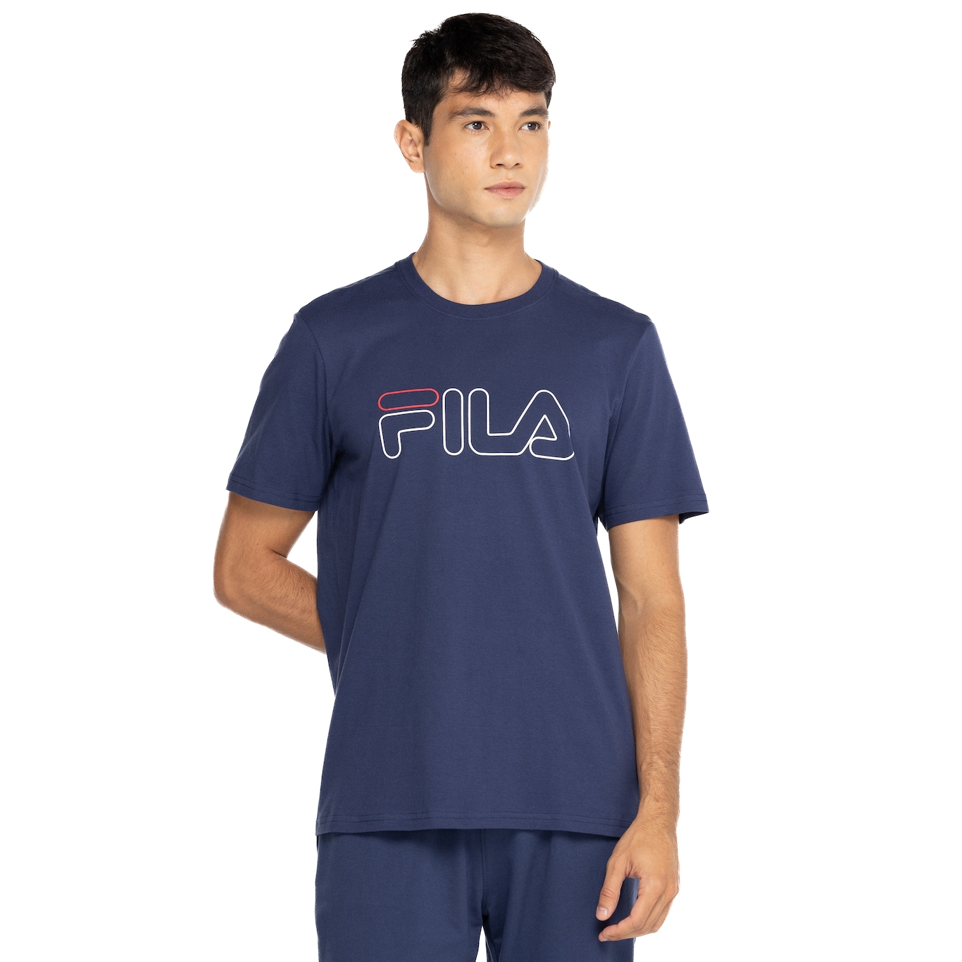 Camiseta Masculina Fila Manga Curta Letter Outline - Video 1