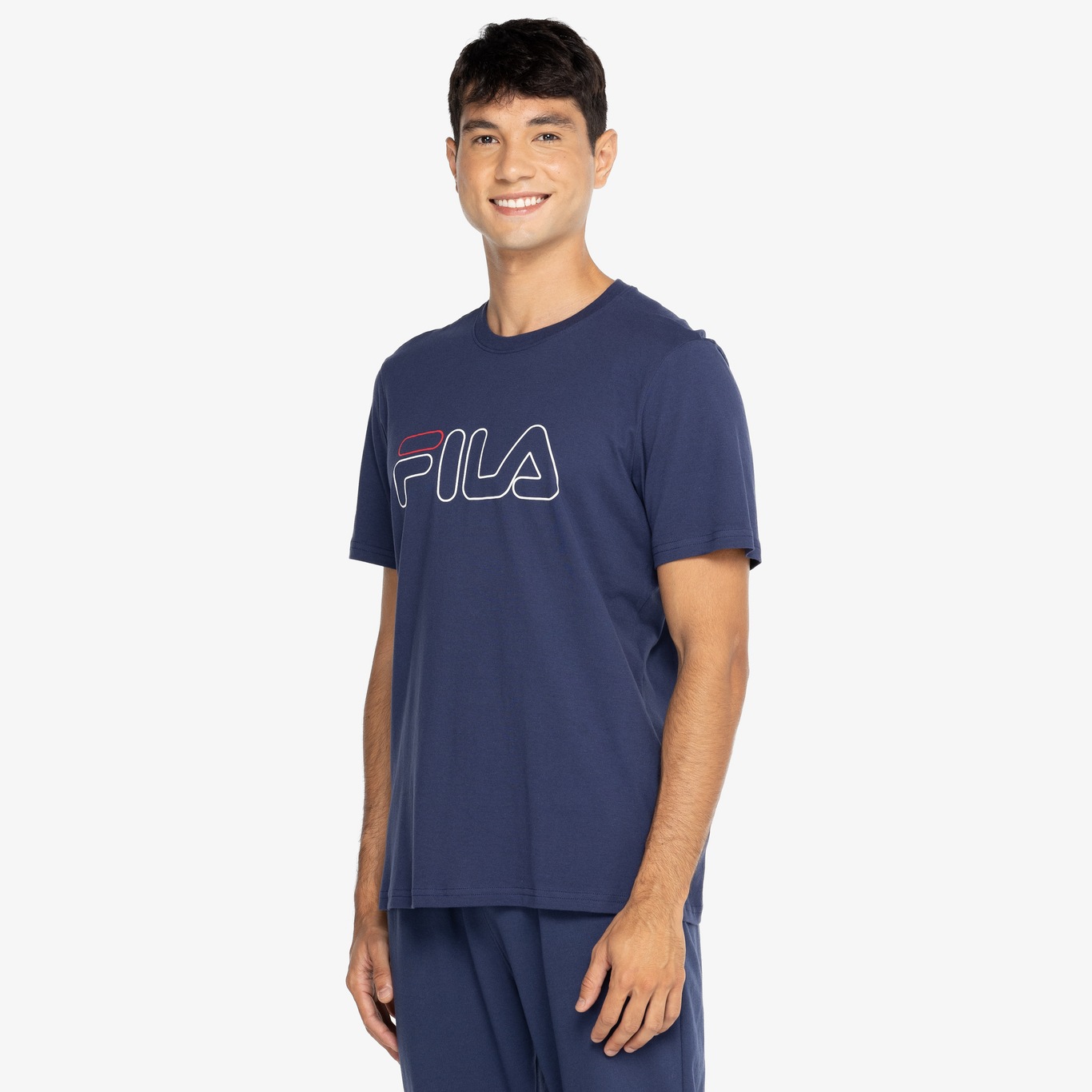 Camiseta Masculina Fila Manga Curta Letter Outline - Foto 5