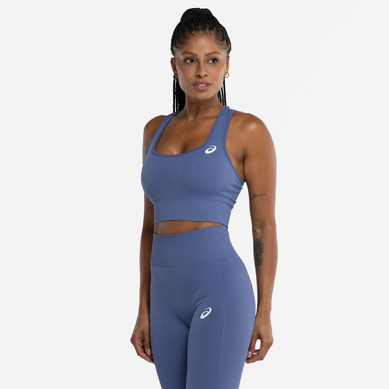 Top Fitness sem Bojo ASICS Alta Sustentação Seamless Fio Emana Adulto - Foto 5