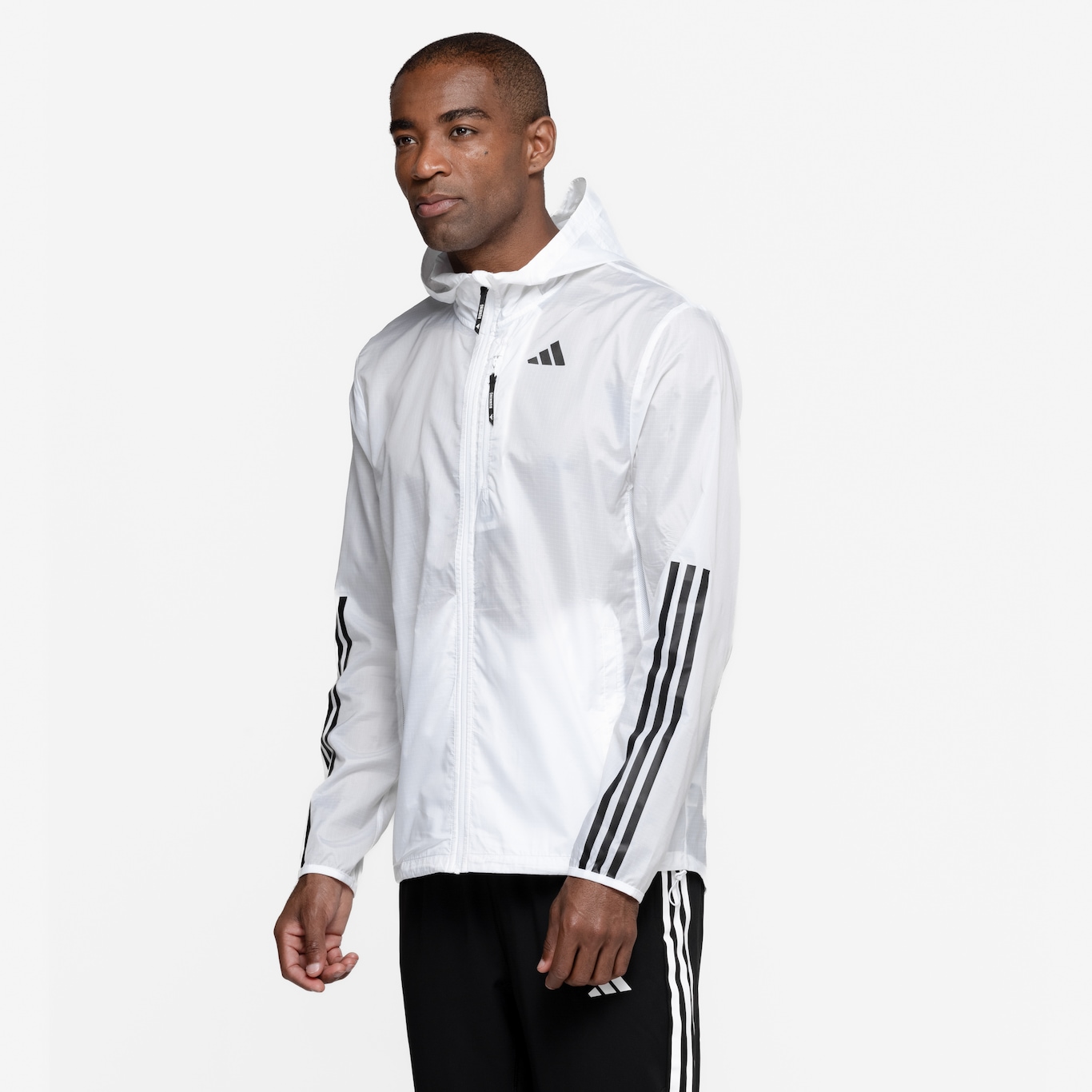 Jaqueta Corta-Vento Masculina adidas com Capuz OTR 3S - Foto 6