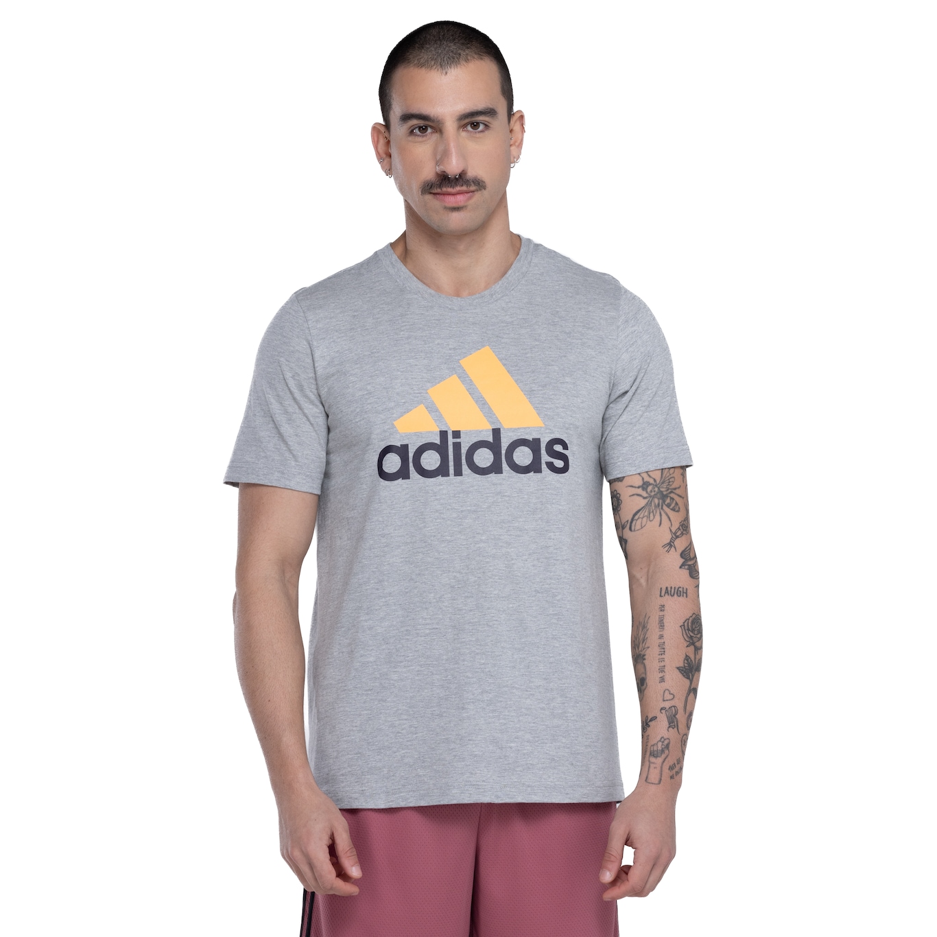 Camiseta Masculina adidas Manga Curta Big Logo - Video 1