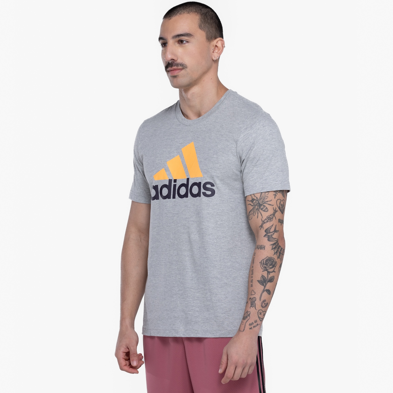 Camiseta Masculina adidas Manga Curta Big Logo - Foto 5