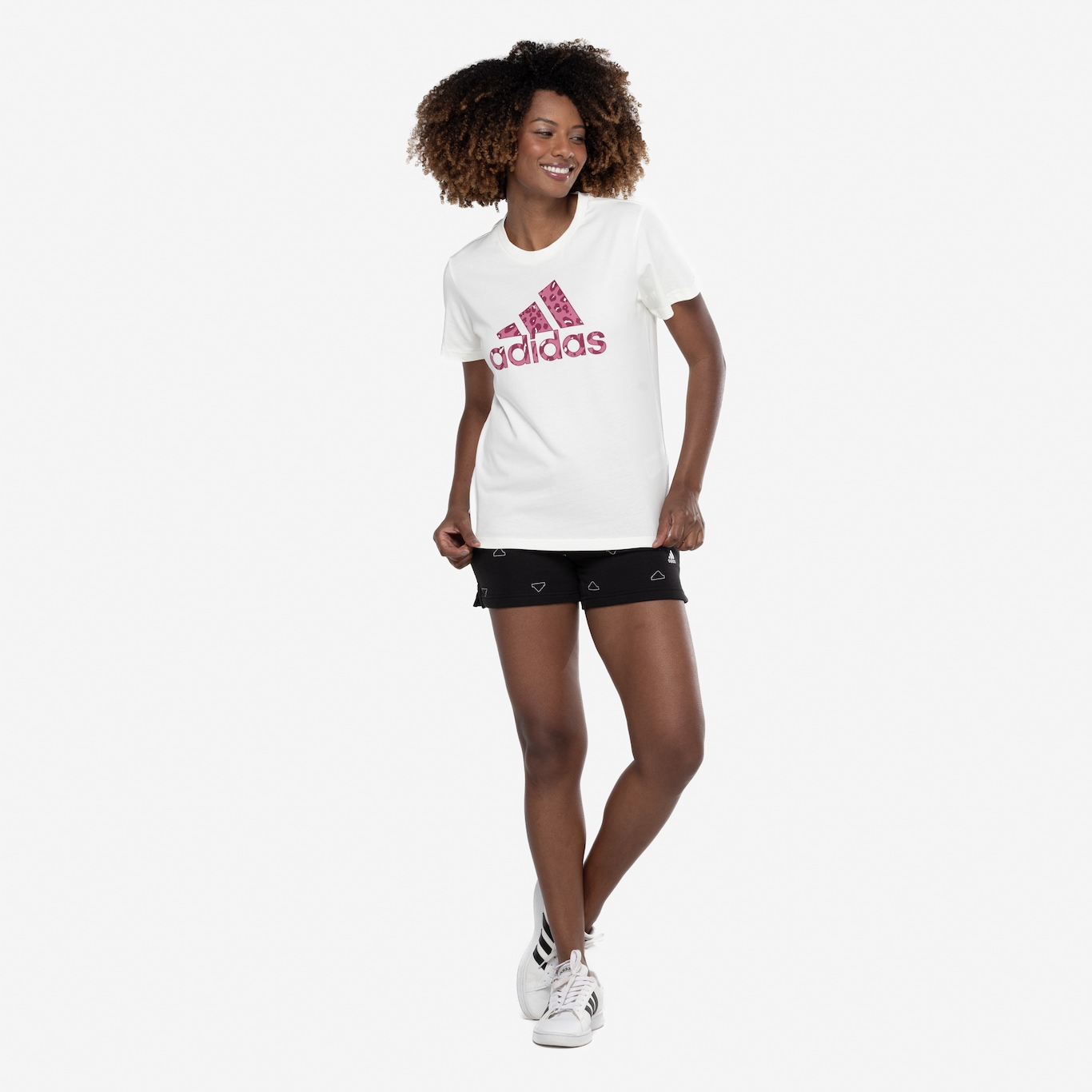 Camiseta Feminina adidas Manga Curta Animal Print - Foto 4