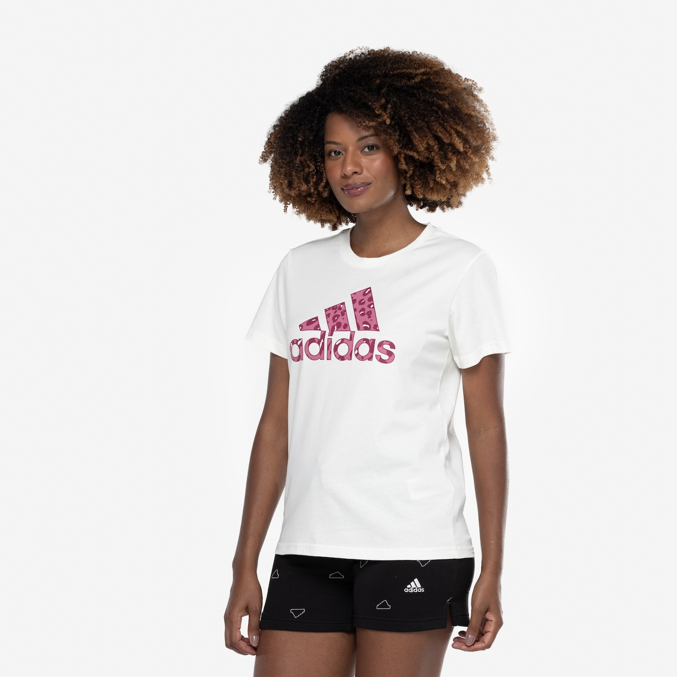 Camiseta Feminina adidas Manga Curta Animal Print - Foto 5