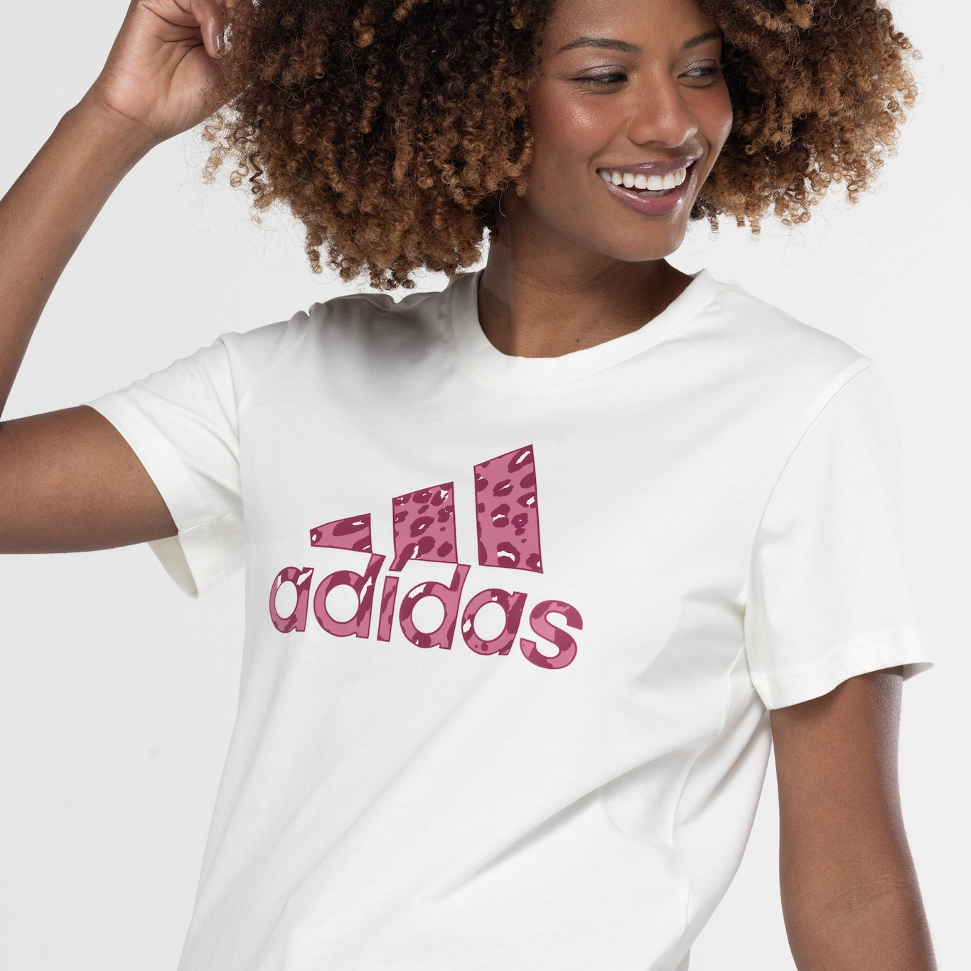 Camiseta Feminina adidas Manga Curta Animal Print - Foto 6