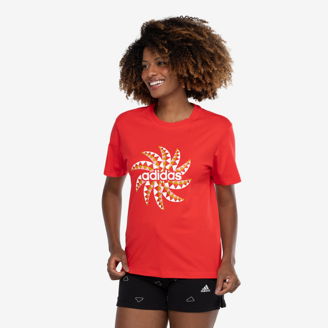 Camiseta Feminina adidas Farm Manga Curta GFX Tee - Foto 5