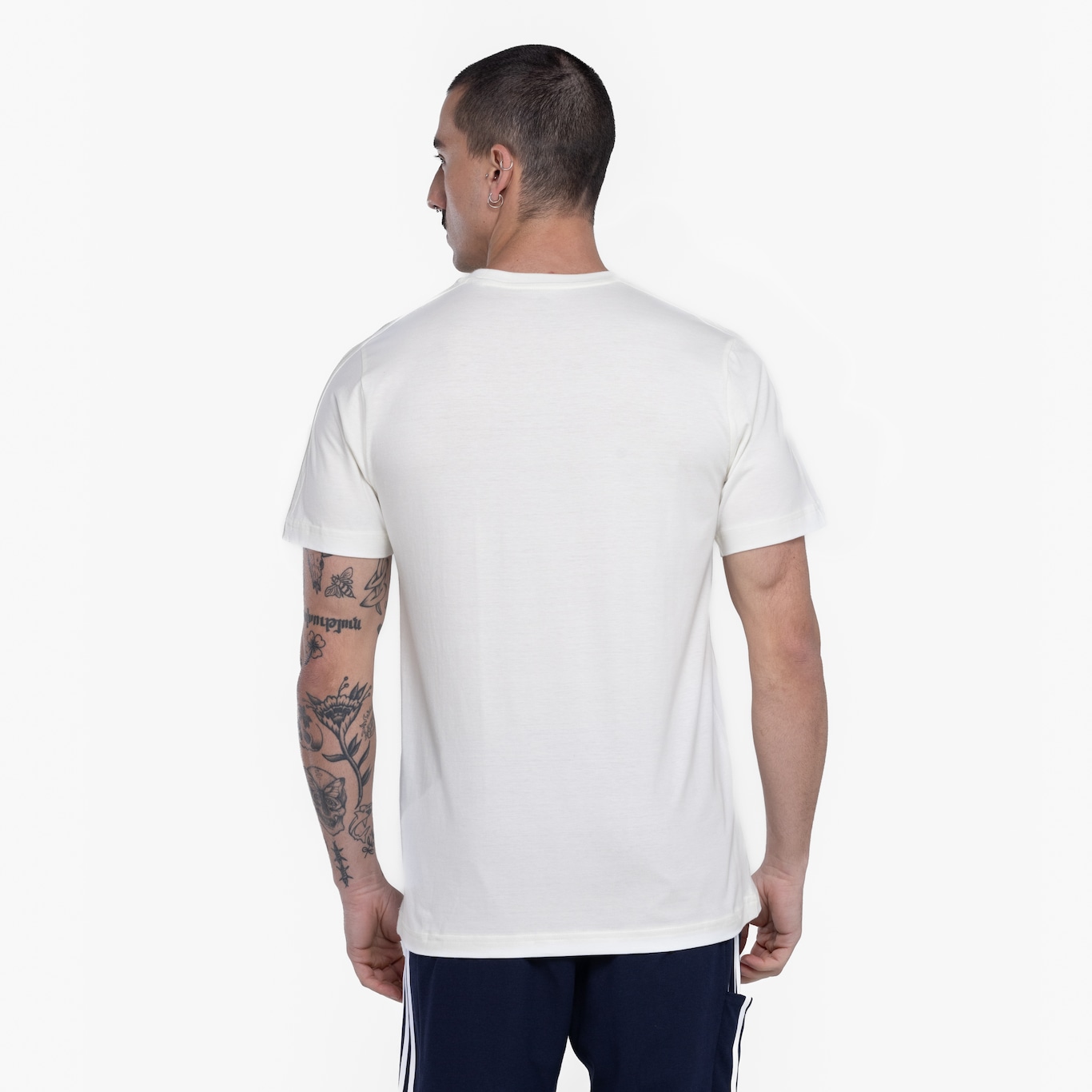 Camiseta Masculina adidas Manga Curta 3 Stripes - Foto 3