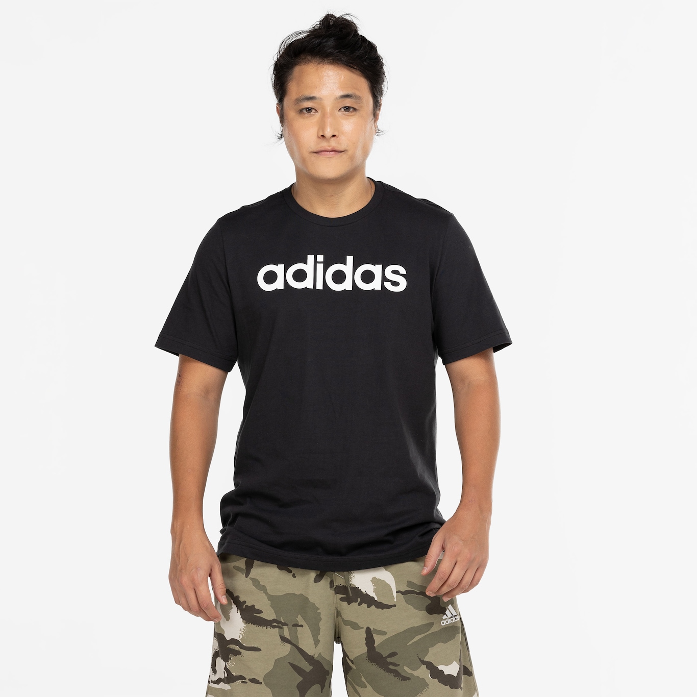 Camiseta Masculina adidas Manga Curta Logo Linear - Foto 5