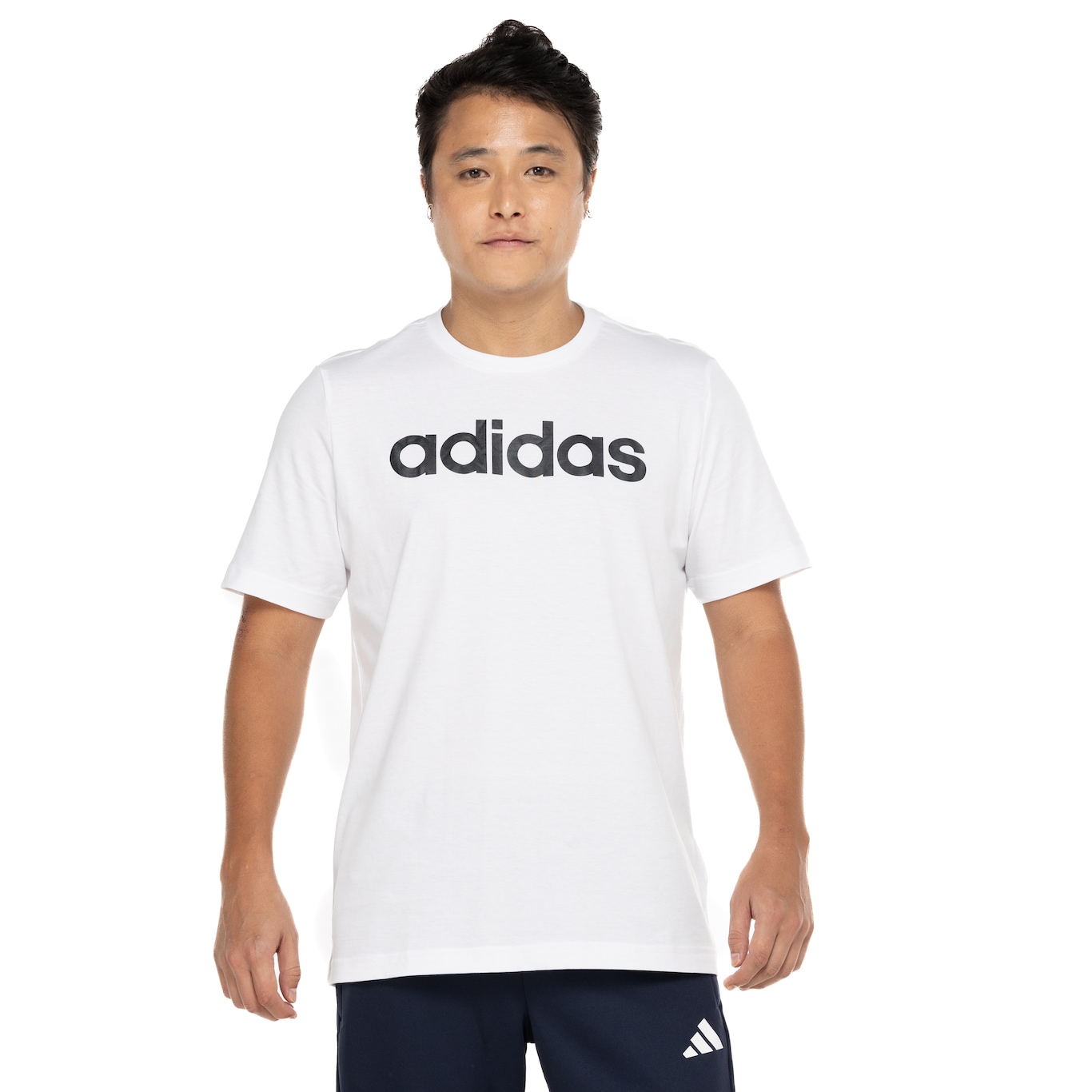 Camiseta Masculina adidas Manga Curta Logo Linear - Video 1