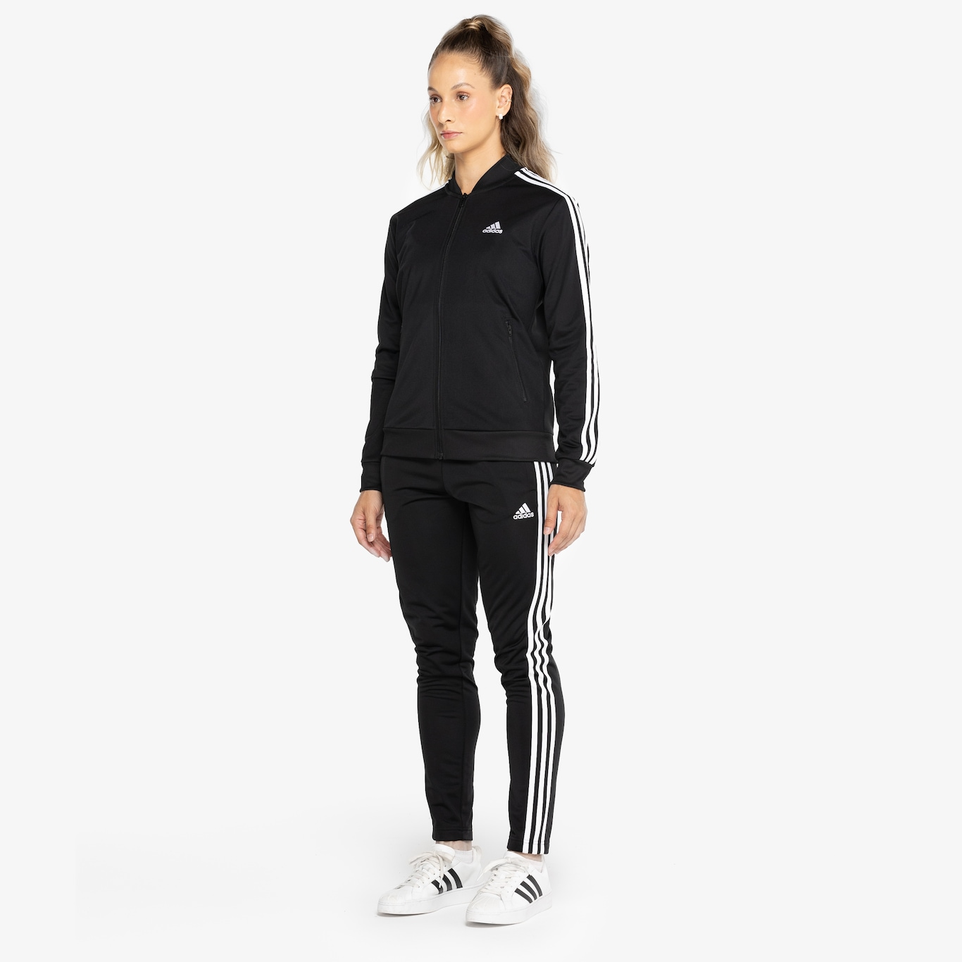 Agasalho sem Capuz adidas Essentials 3-Stripes - Feminino - Foto 4