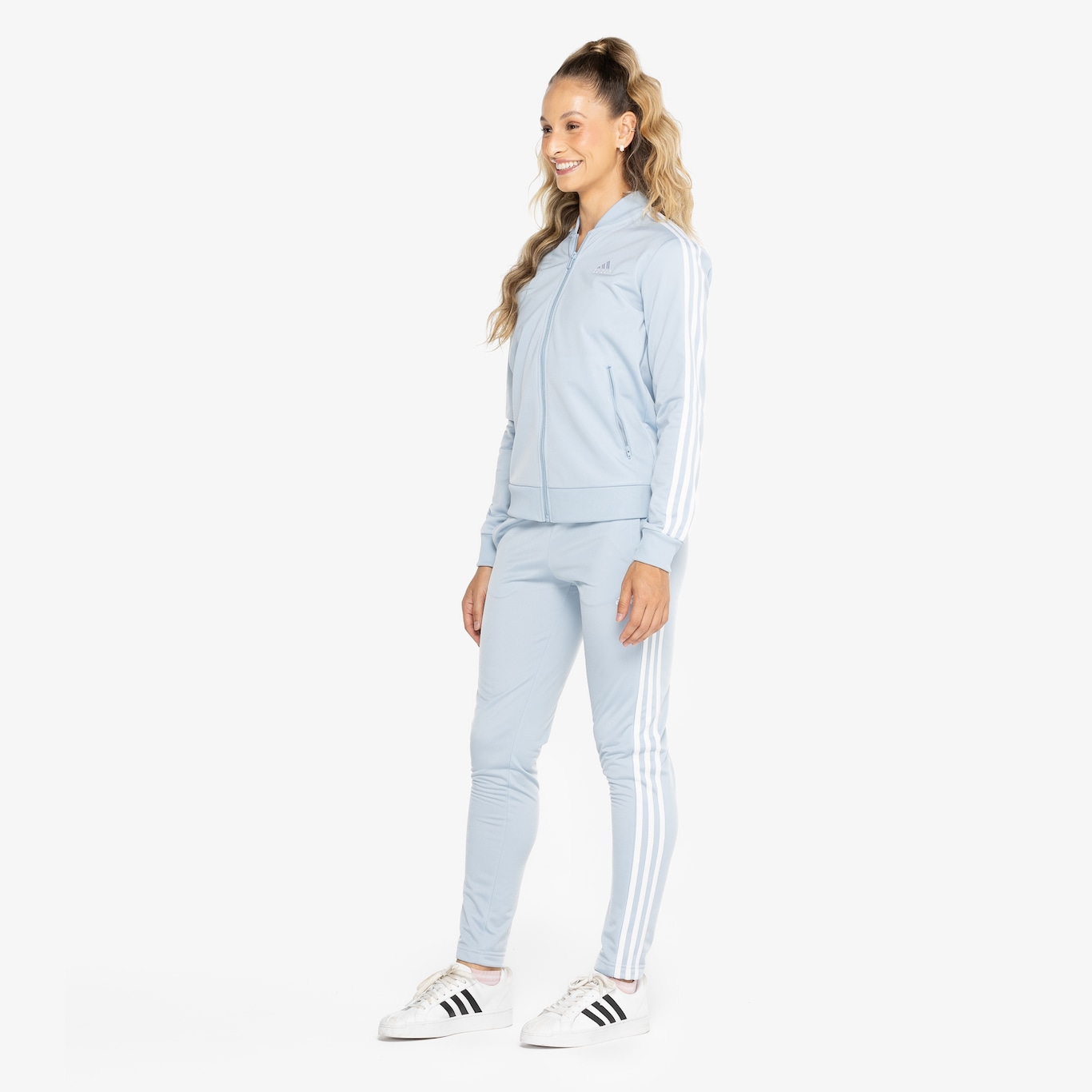 Agasalho sem Capuz adidas Essentials 3-Stripes - Feminino - Foto 4