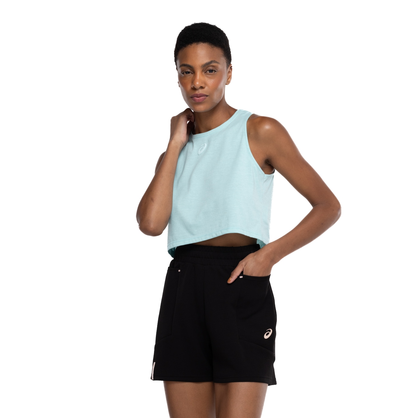 Blusa Regata Cropped Feminina ASICS Malha - Video 1