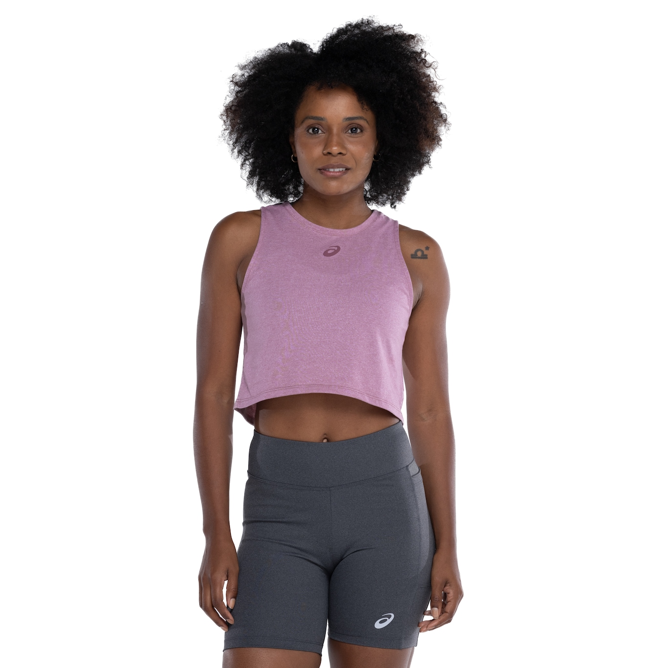 Blusa Regata Cropped Feminina ASICS Malha - Video 1