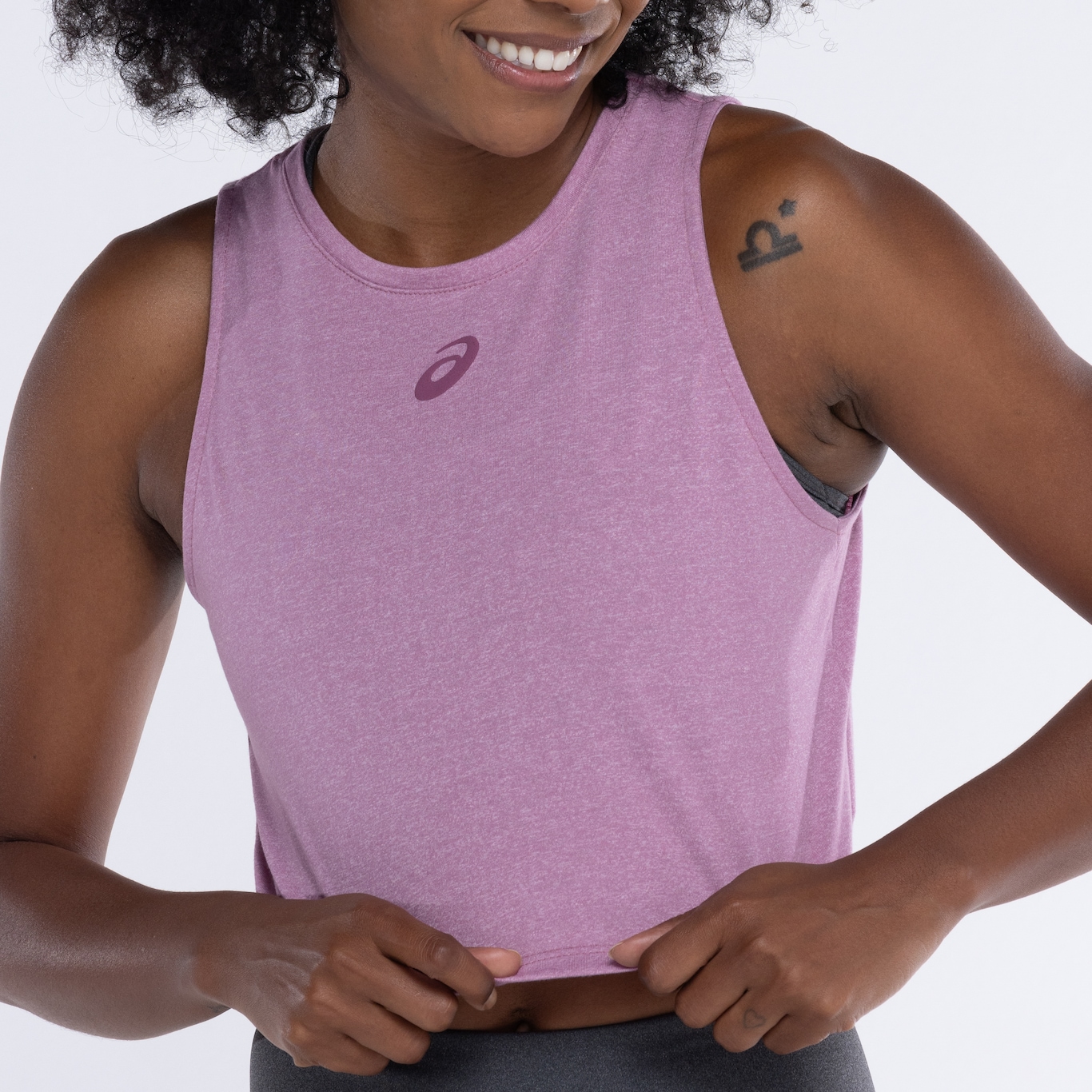 Blusa Regata Cropped Feminina ASICS Malha - Foto 6