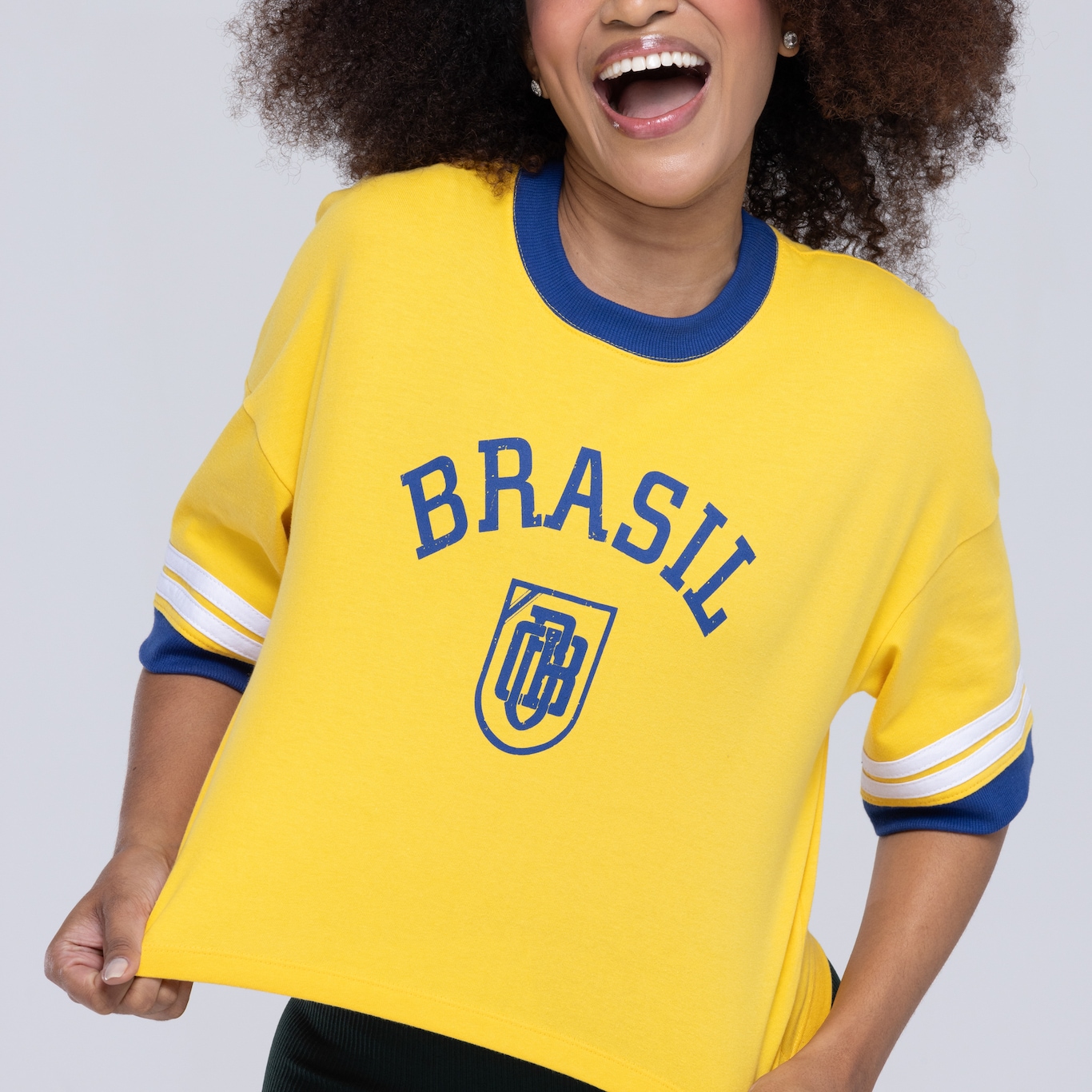 Blusa Cropped Feminina CBB Basquete Brasil - Foto 6