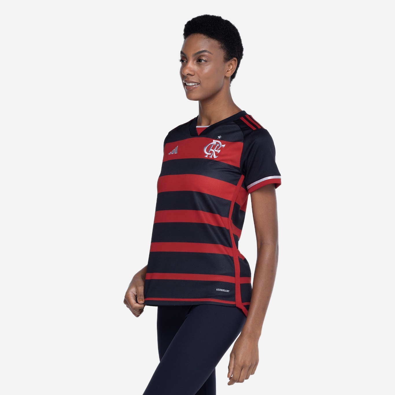 Camisa do Flamengo I 24 adidas Feminina Torcedora - Foto 4