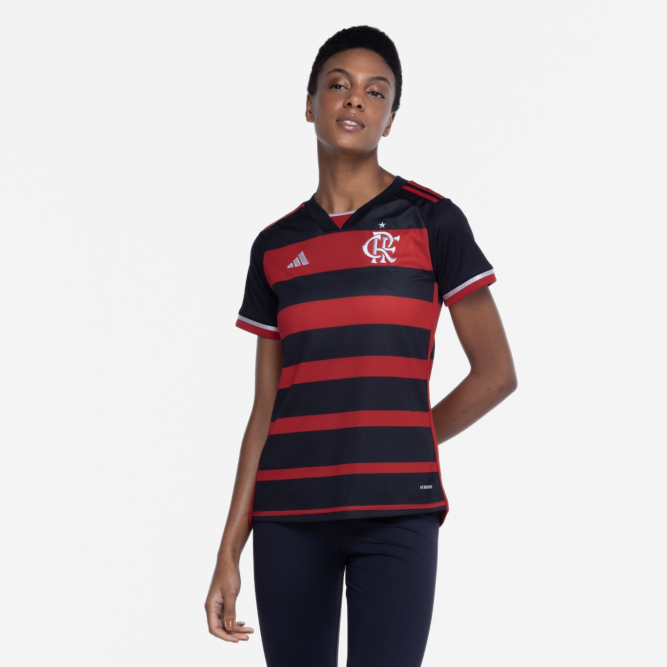 Camisa do Flamengo I 24 adidas Feminina Torcedora - Foto 5