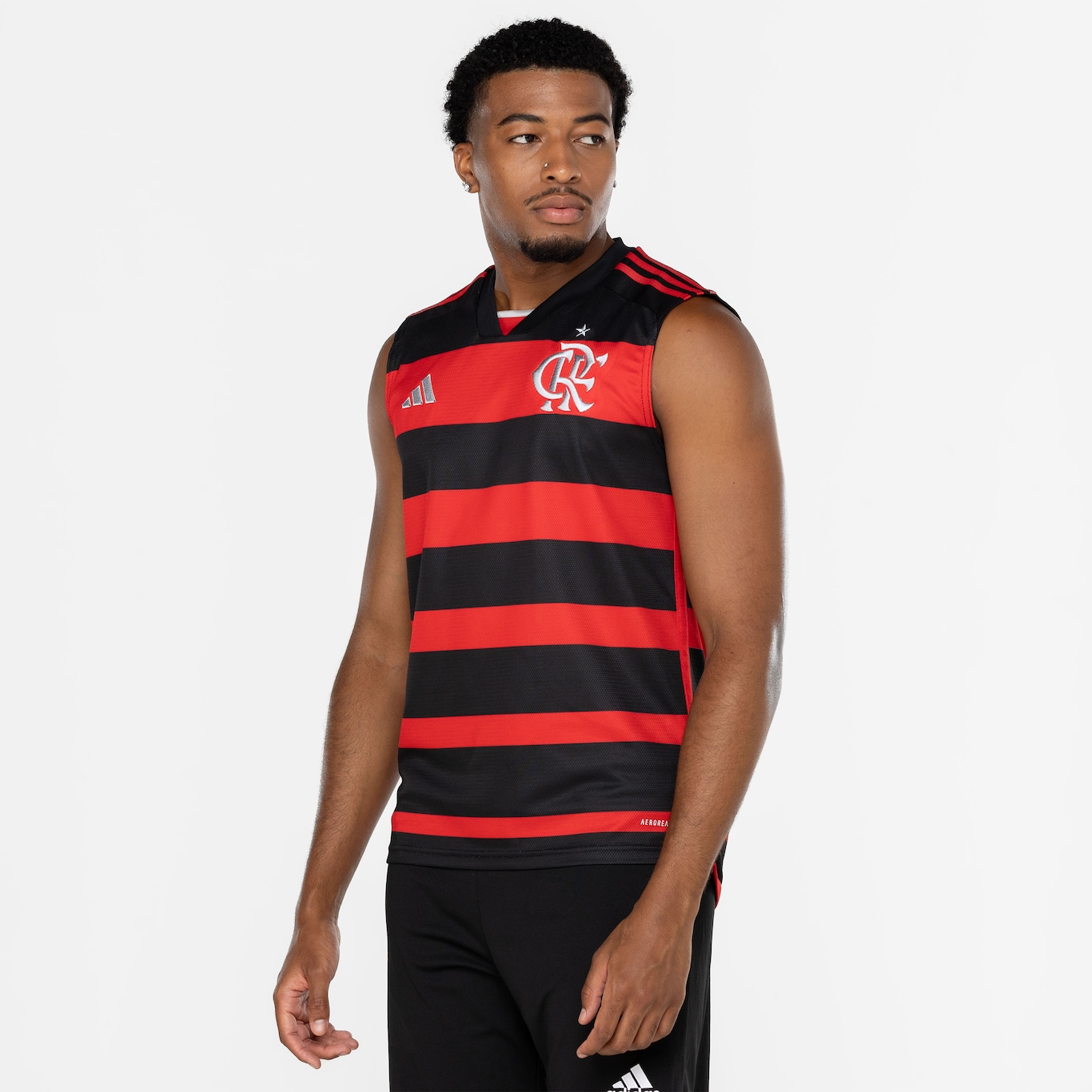 Camiseta Regata do Flamengo adidas Masculina Comissão - Foto 4