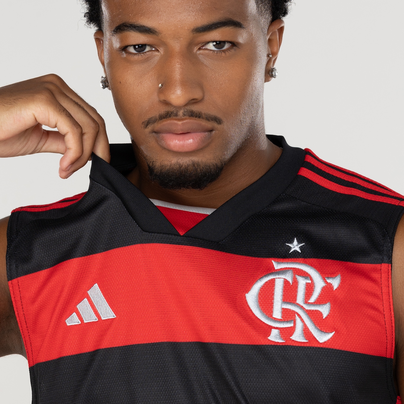 Camiseta Regata do Flamengo adidas Masculina Comissão - Foto 5