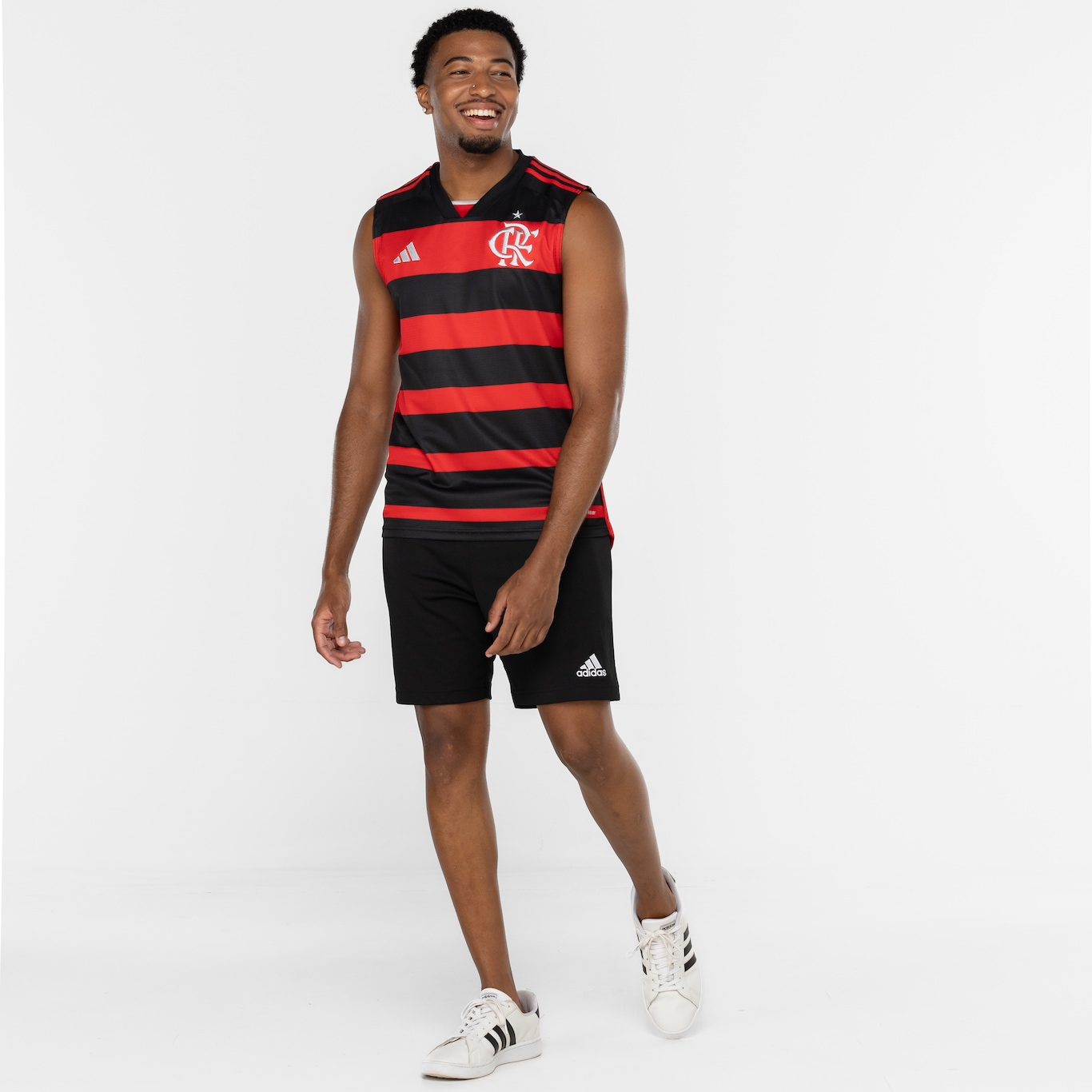 Camiseta Regata do Flamengo adidas Masculina Comissão - Foto 6