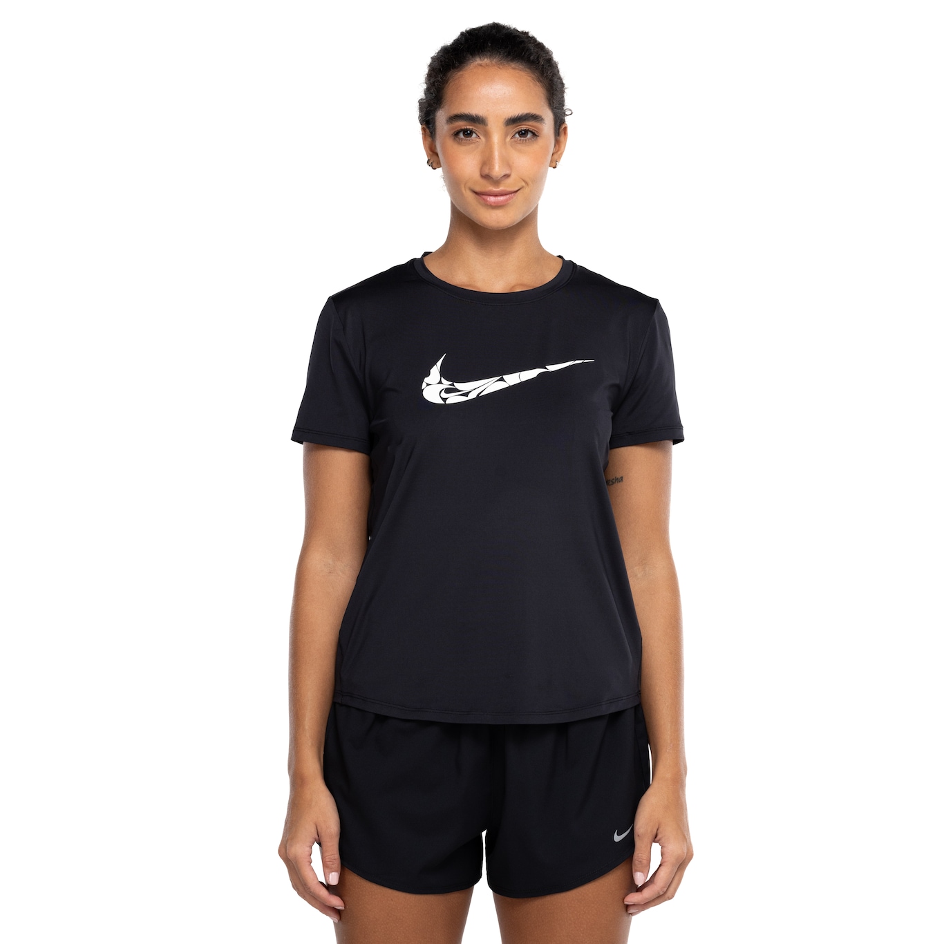 Camiseta Feminina Nike Manga Curta One Swsh Hbr SS - Video 1